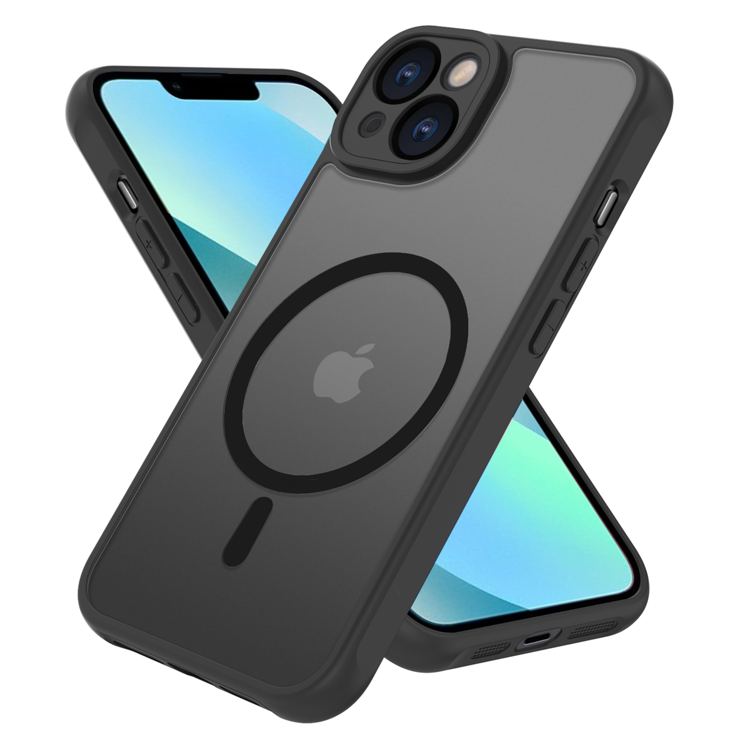 Pinlisheng Magnetic For Iphone 13 Mini Case,Compatible With Magsafe,Military Grade Drop Tested, Shockproof Matte Translucent Har