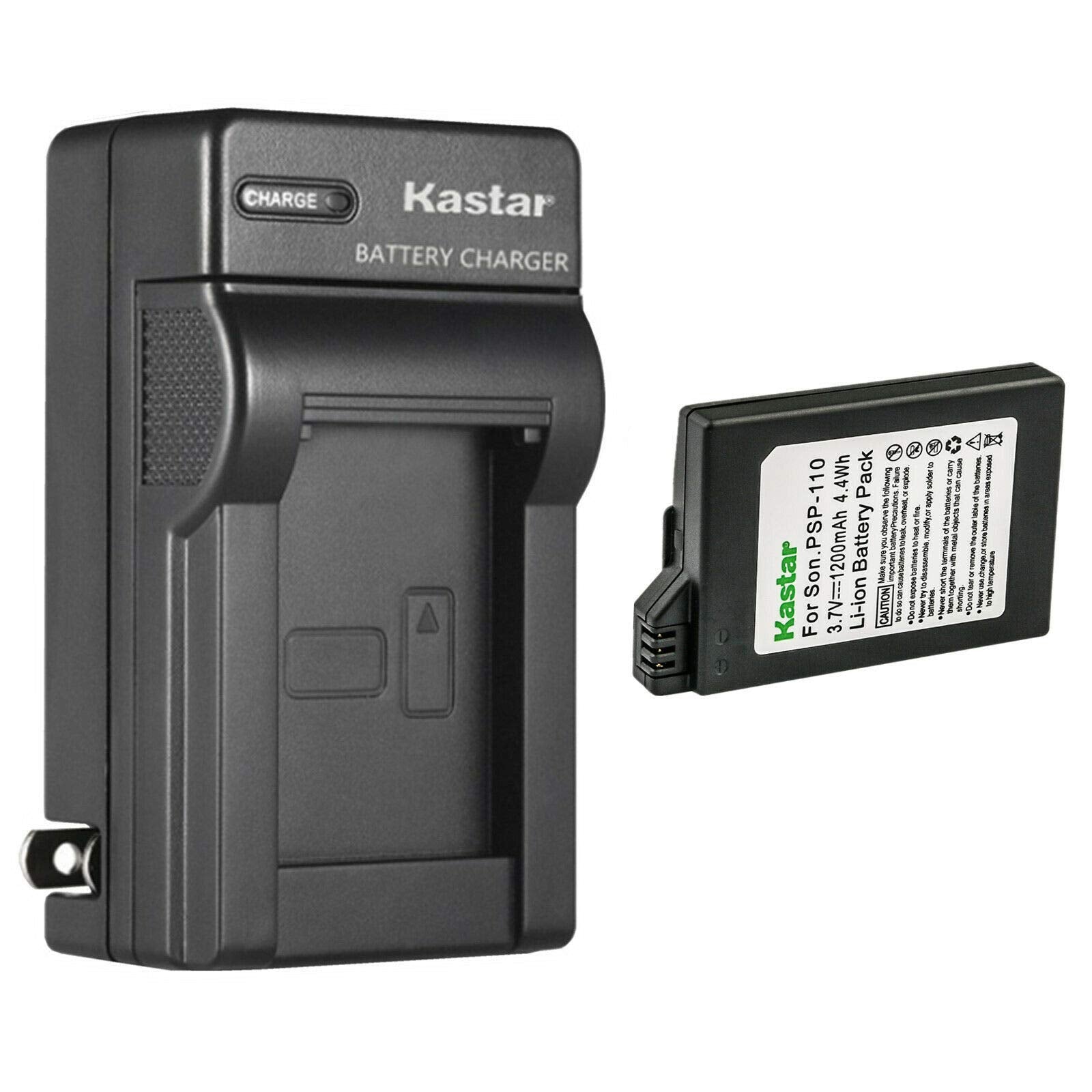 Kastar 1-Pack Battery and AC Wall Charger Replacement for Sony PSP-S110, PSPS110 Battery, Sony PSP-2010, PSP-3000, PSP-3001, PSP