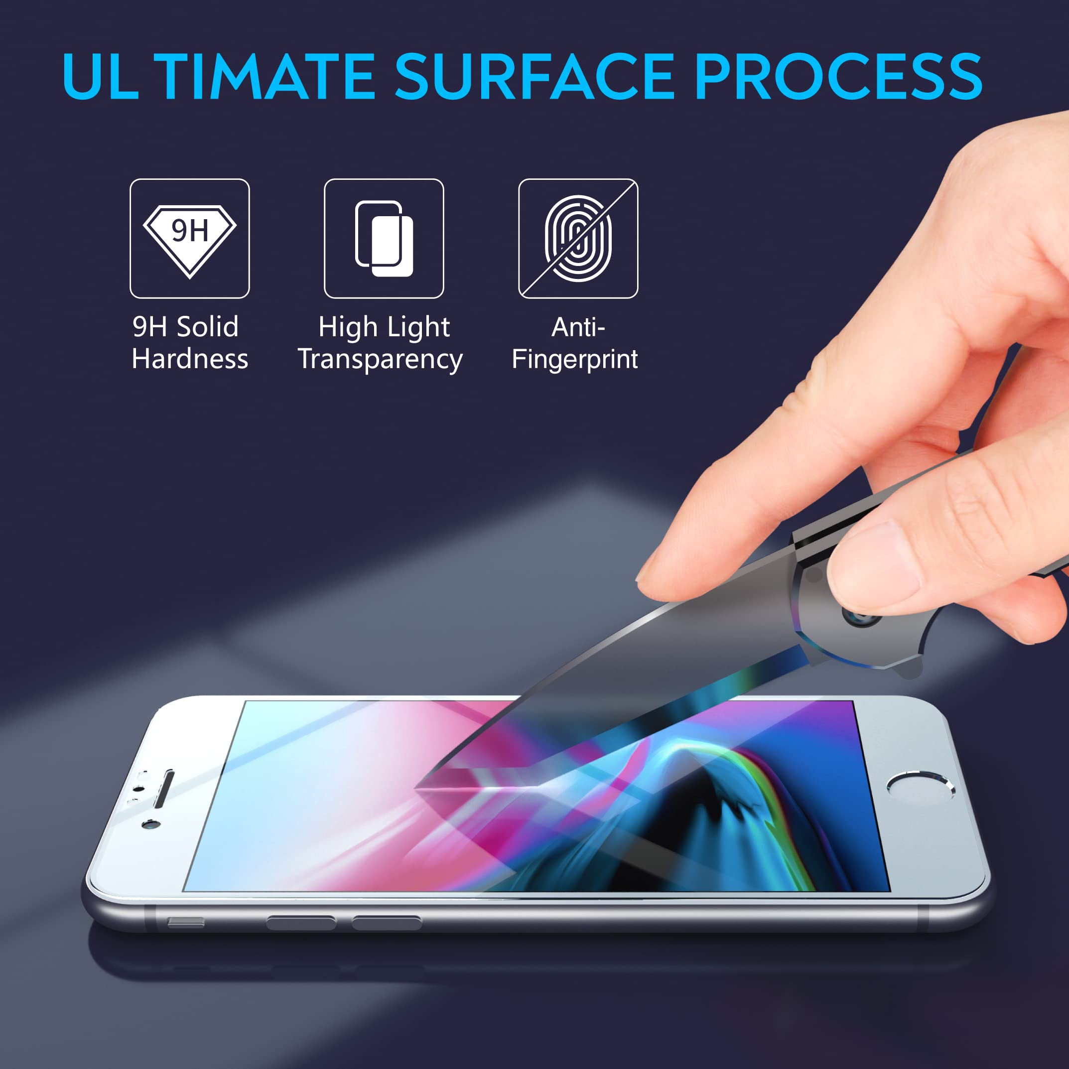 Manto 2 Pack Screen Protector For Iphone Se 3 (2022), Iphone Se 2020, Iphone 8, Iphone 7, Iphone 6S/6 Full Coverage Tempered Gla