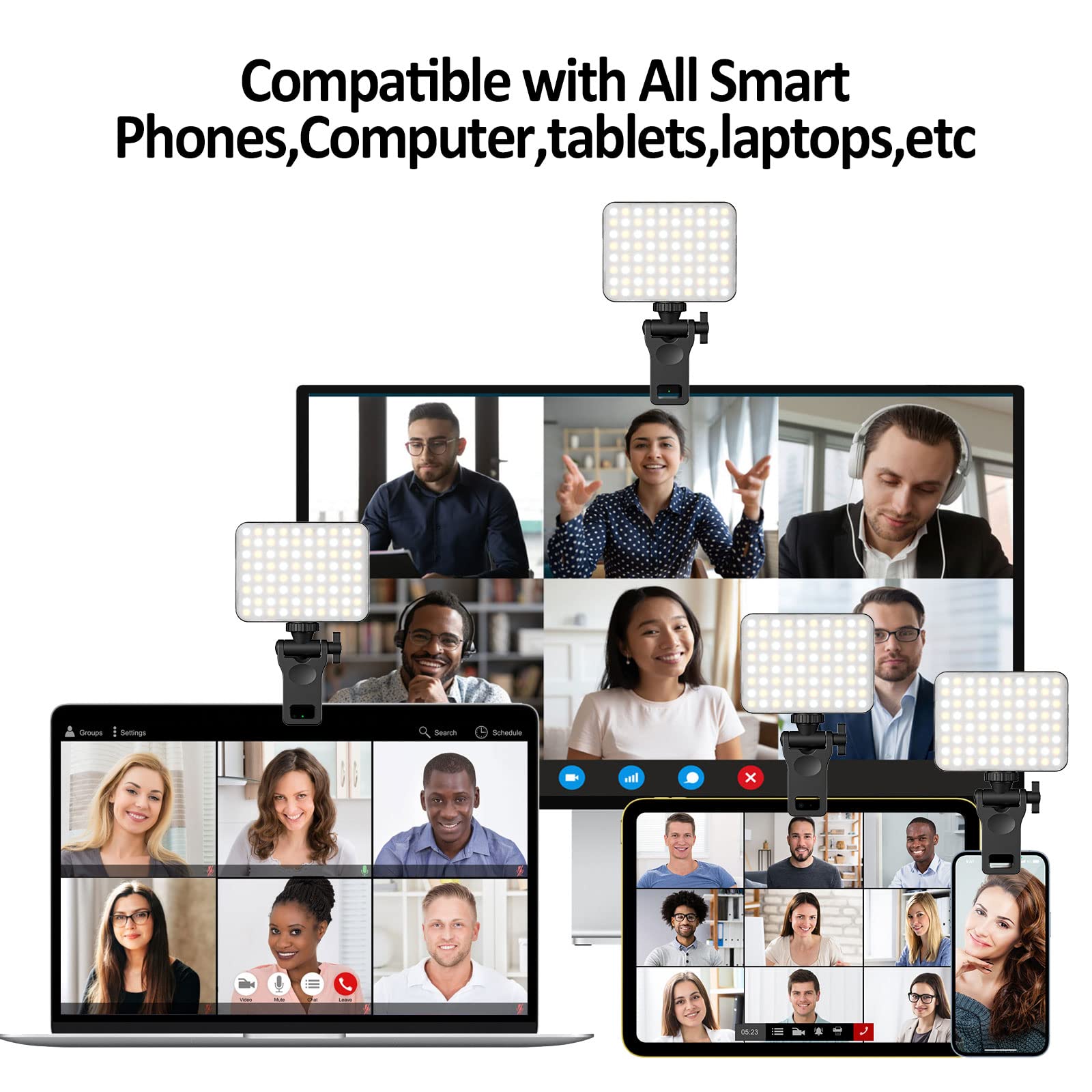 Rechargeable Selfie Light & Phone Light Clip For Iphone   Phone Led Light With Adjustable Brightness, Perfect For Selfies, Makeu