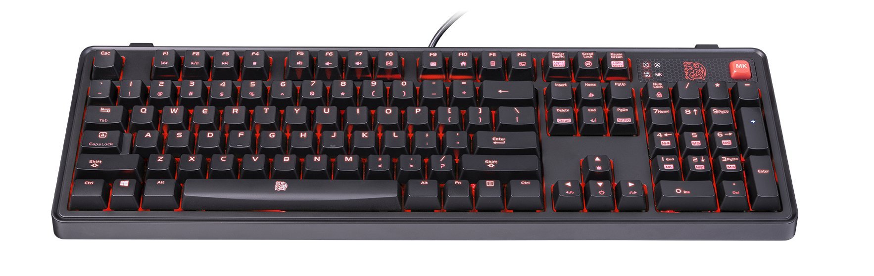Thermaltake Tt Esports Meka Pro Cherry Mx Red Switches 6 Red Backight Effect Mechanical Gaming Keyboard Kb-Mgp-Rdbdus-01
