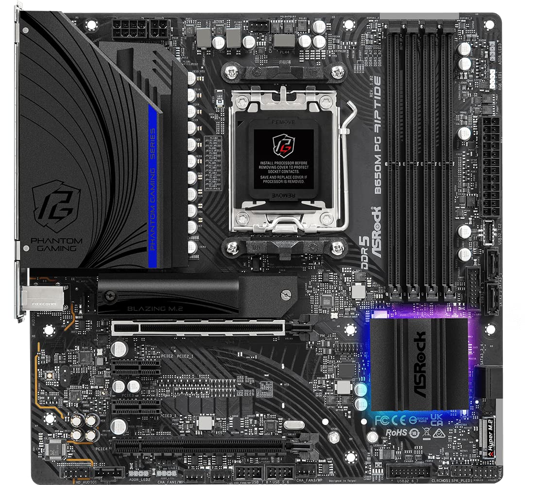 Asrock B650M Pg Riptide Amd Ryzen 7000 Series Processors Motherboard