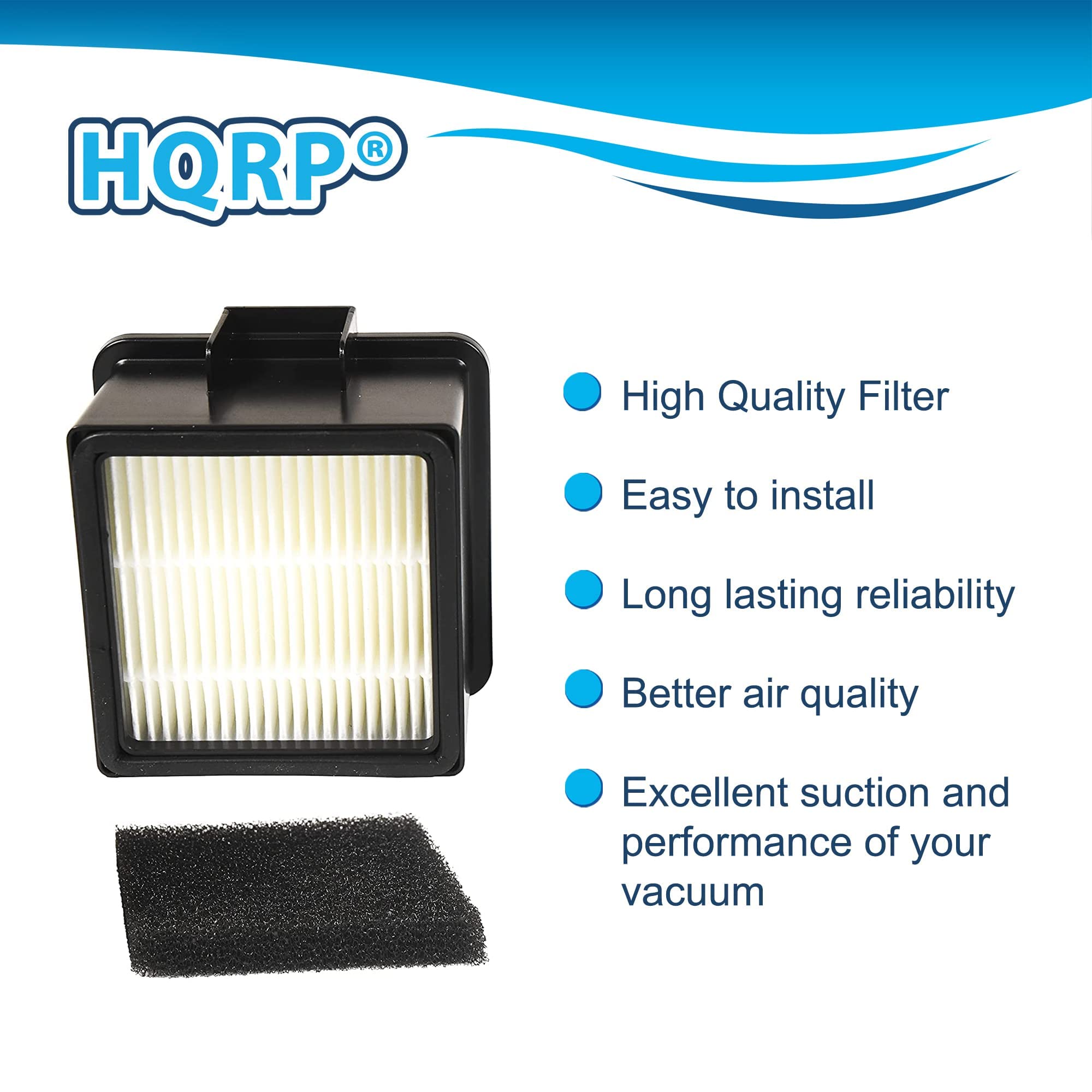 Hqrp Filter Compatible With Dirt Devil F43, 2Py1105000, 1Py1106000 Easylite & Cyclonic Replacement Upright Vacuum