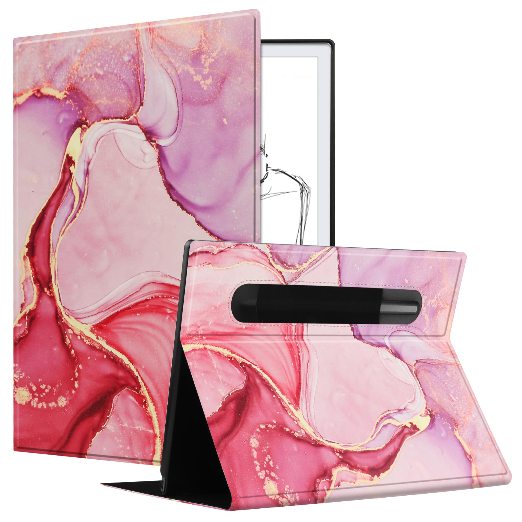 Kuroko Case For Tablet Case, Slim Lightweight Stand Hard Back Shell Protective Cover With Pen Holder For Paper Tablet 10.3'' 202