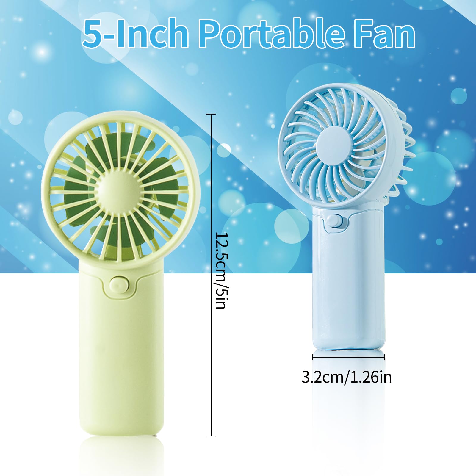 Shunchengfa Aaa Battery Powered On Fan Small Portable Battery Powered Fans With 1Speeds, 5 Quiet Personal Fan For Bed, Camping