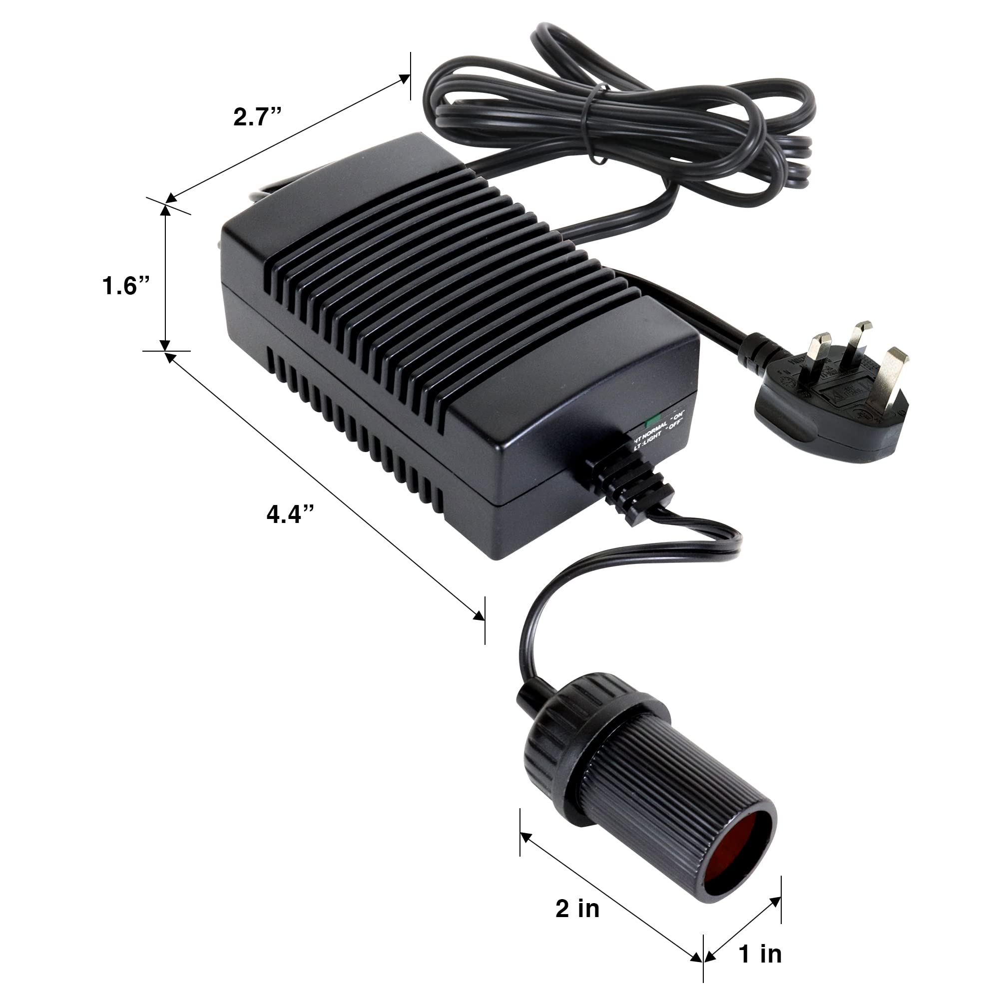 Koolatron 110 Volt AC to 12 Volt DC Power Adapter with Circuit Breaker - Thumbnail 3