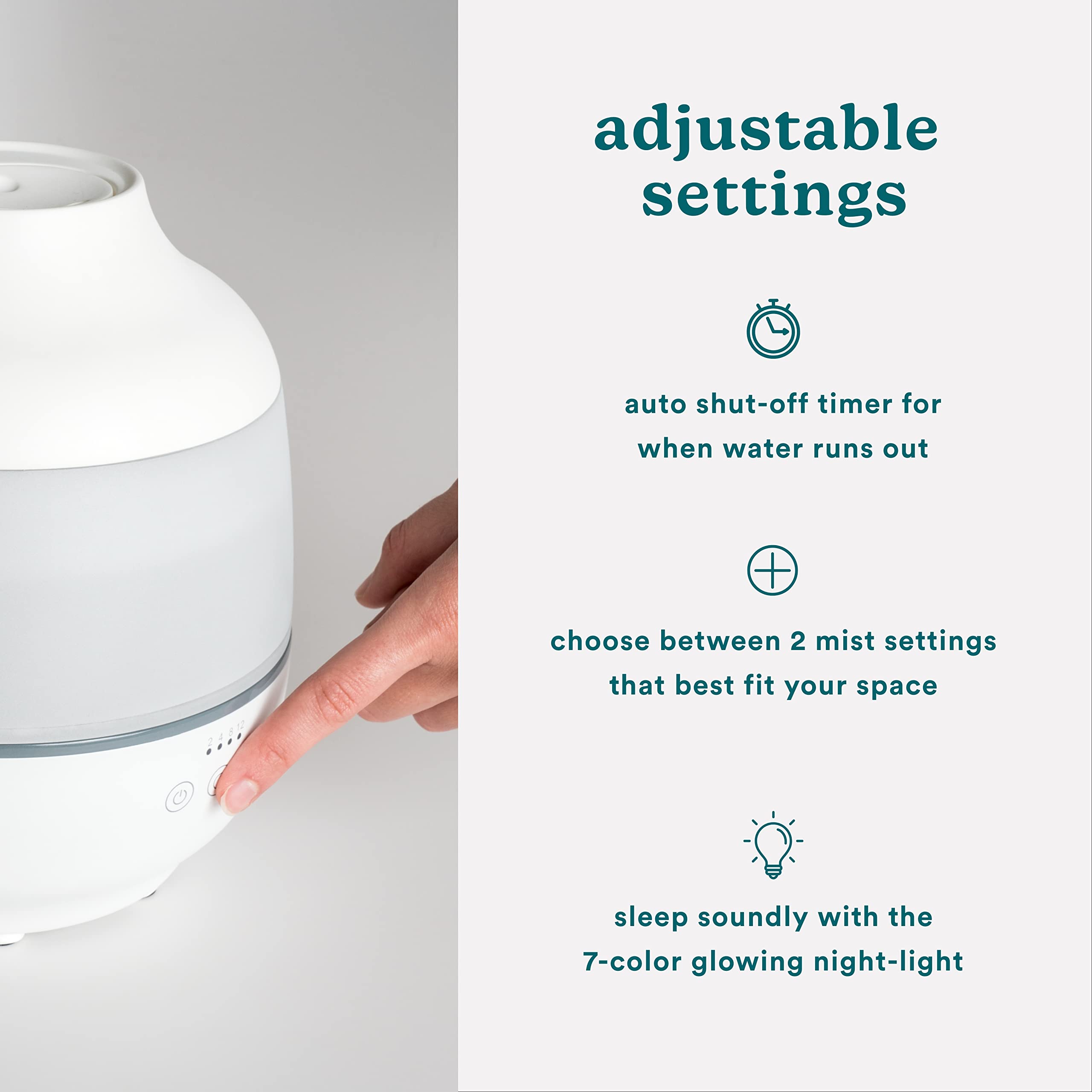 Homedics Totalcomfort Humidifier   Large Air Humidifiers For Bedroom, Plants, Office   Cool Mist, Essential Oil Pads And Built I