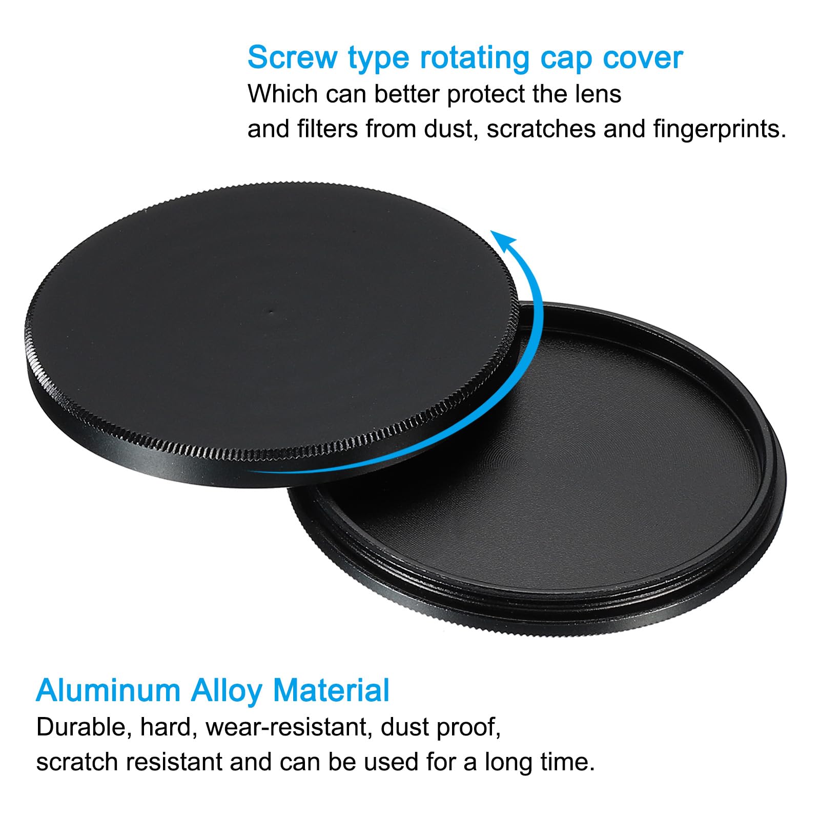 Patikil 46Mm Lens Cap, 2 Pack Camera Lens Cap Cover Universal Front Metal Lens Filter Stacks Cap Protective Case For 46Mm Camera