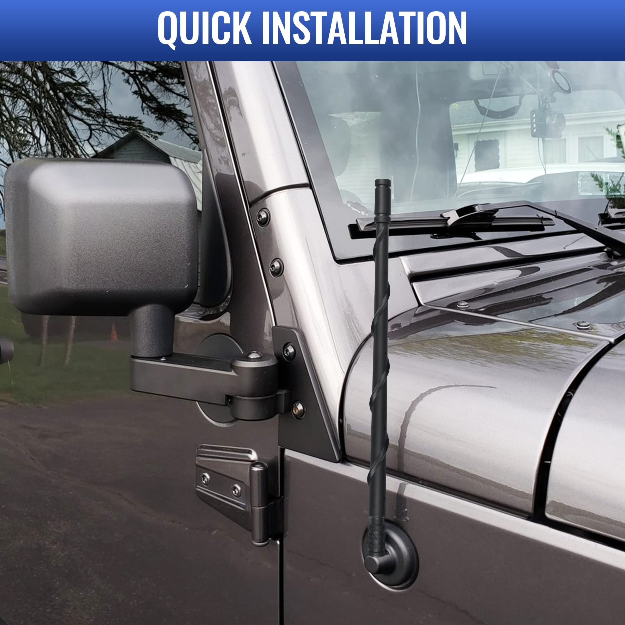 Vofono Antenna For 2007 2024 Jeep Wrangler 4Xe Jk Jl Unlimited Willys Gladiator Jt Rubicon Sahara, Jeep Gladiator Accessories, 1