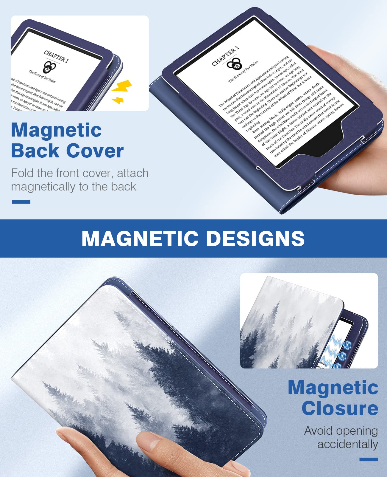 Moko Case Fits 6'' Kindle 11Th Gen, 2022 Release/Kindle 10Th Gen, 2019/Kindle 8Th Gen, 2016, [With Hand Strap] Ultra Lightweight