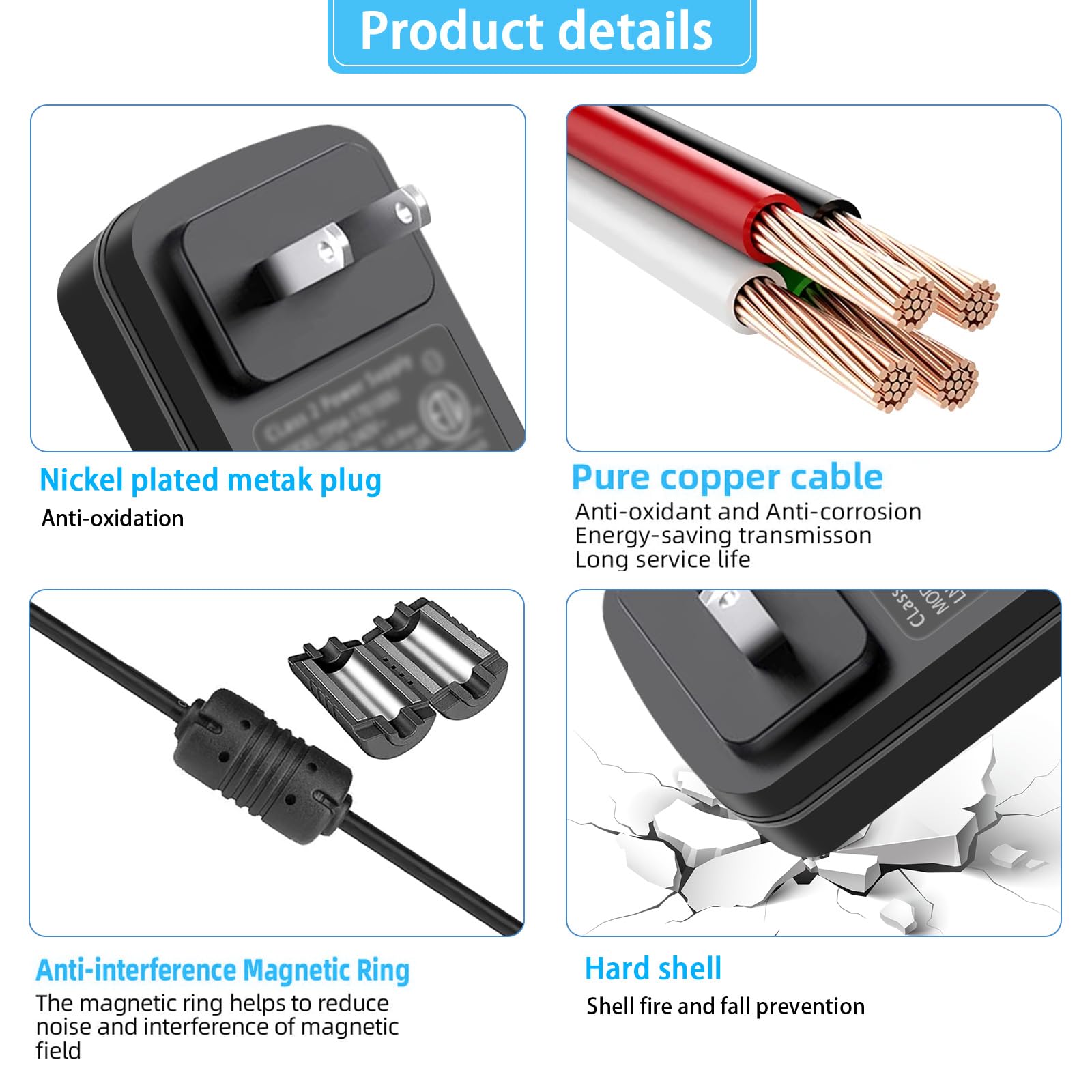 9V 1.5A Power Supply Dc 9V Power Cord, 100-240V Ac To Dc 9Volts Ac Adapter, Fit For Dc9V 1500Ma 1A 1000Ma 0.5A 500Ma Arduino Uno