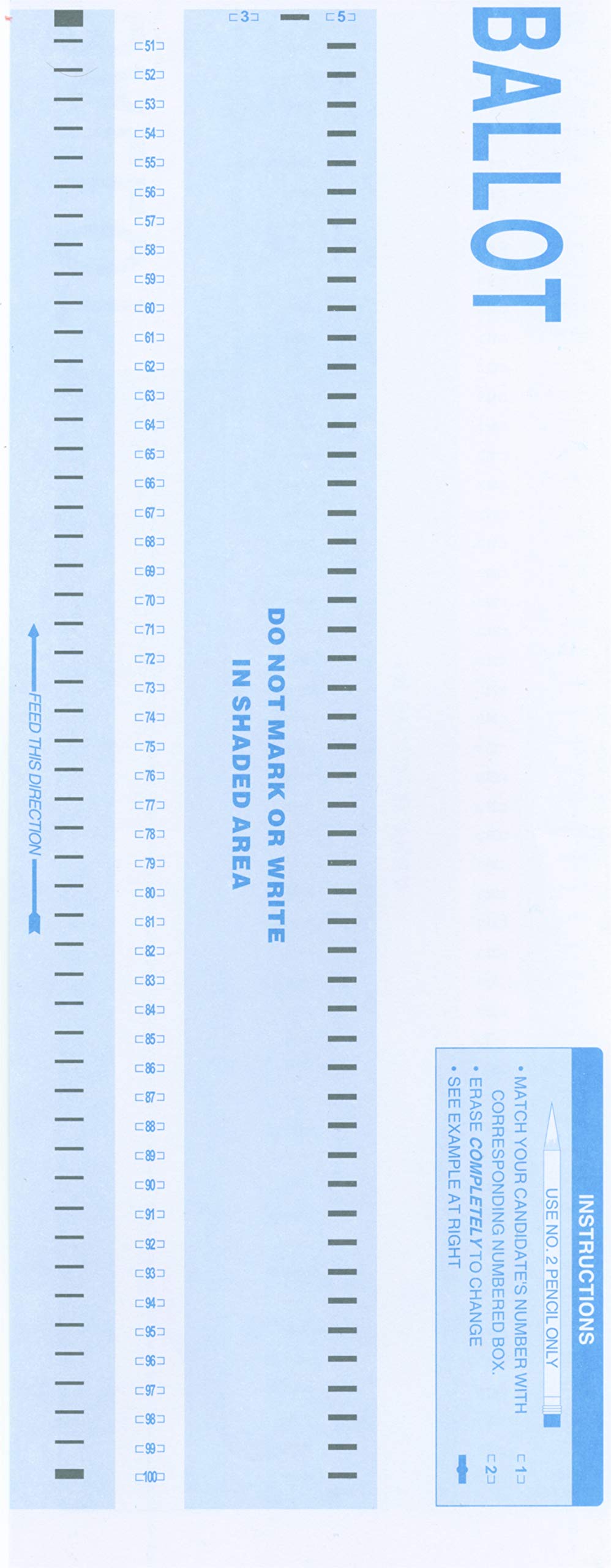 Bal-100B (100 Sheet Pack) Compatible Ballot Forms