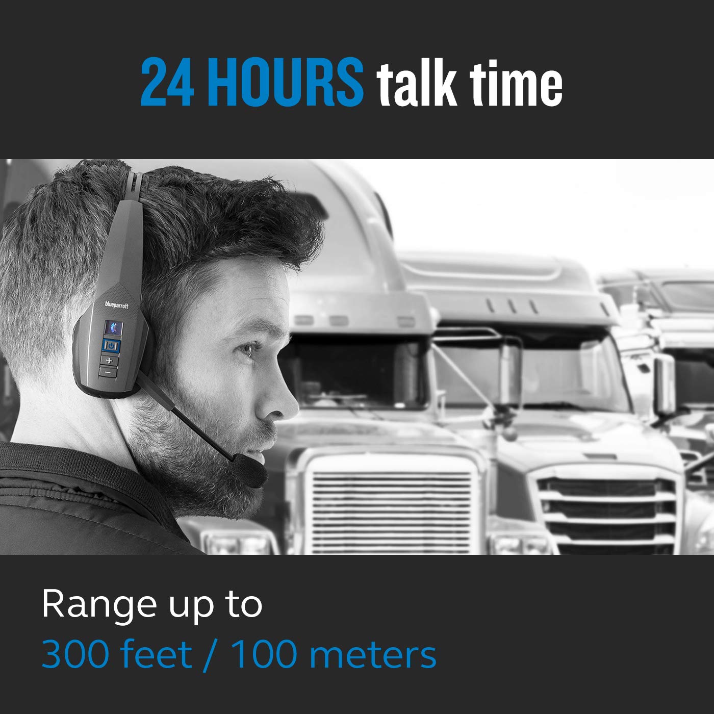 Blueparrott B350 Xt Noise Cancelling Bluetooth Headset   Updated Design With Industry Leading Sound And Improved Comfort, Hands