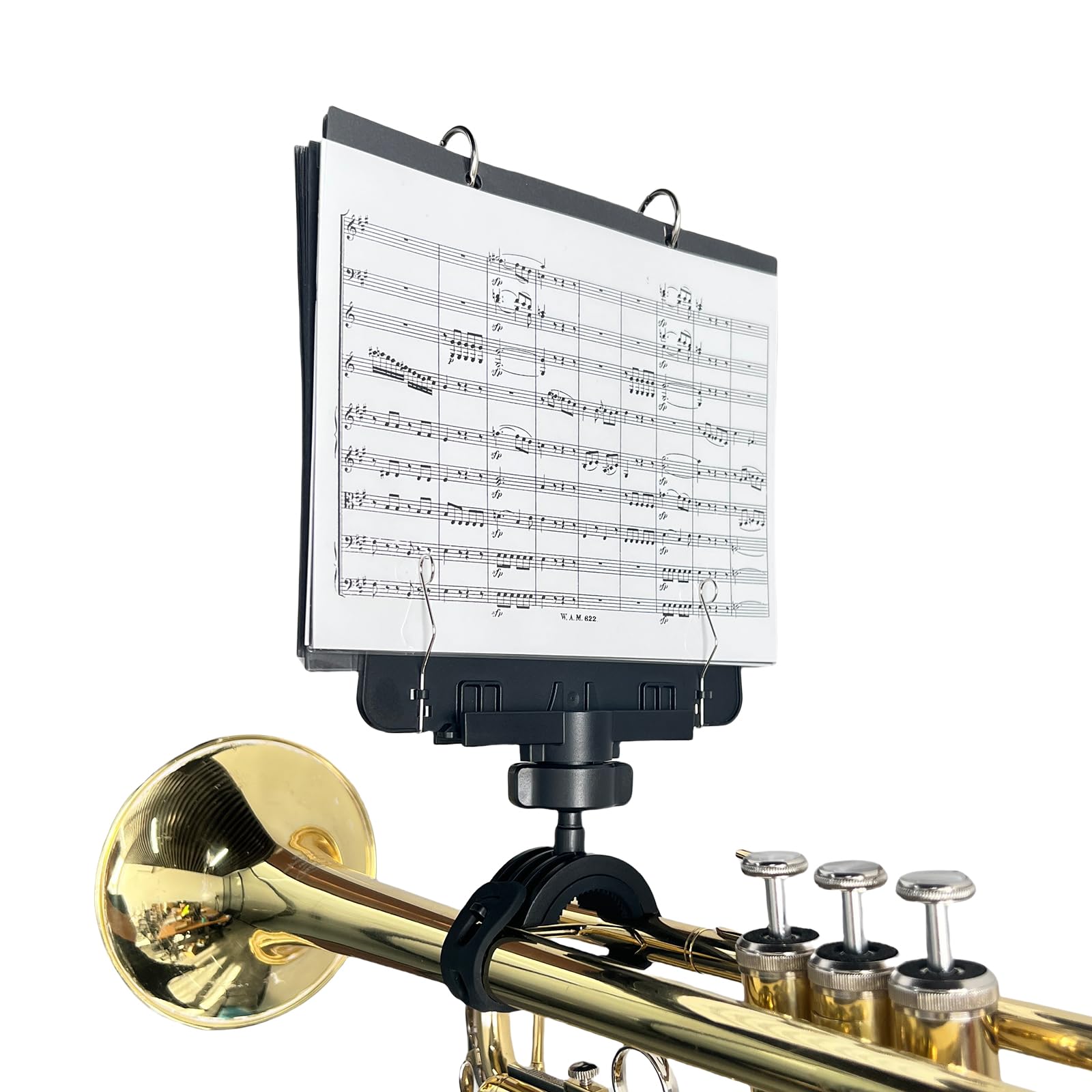 MusBoard Marching Lyre MB-TC10, Adjustable Marching Band Music Lyre for Trumpet, Clarinet and Oboe with 10 Pages, Holds 20 Sheet