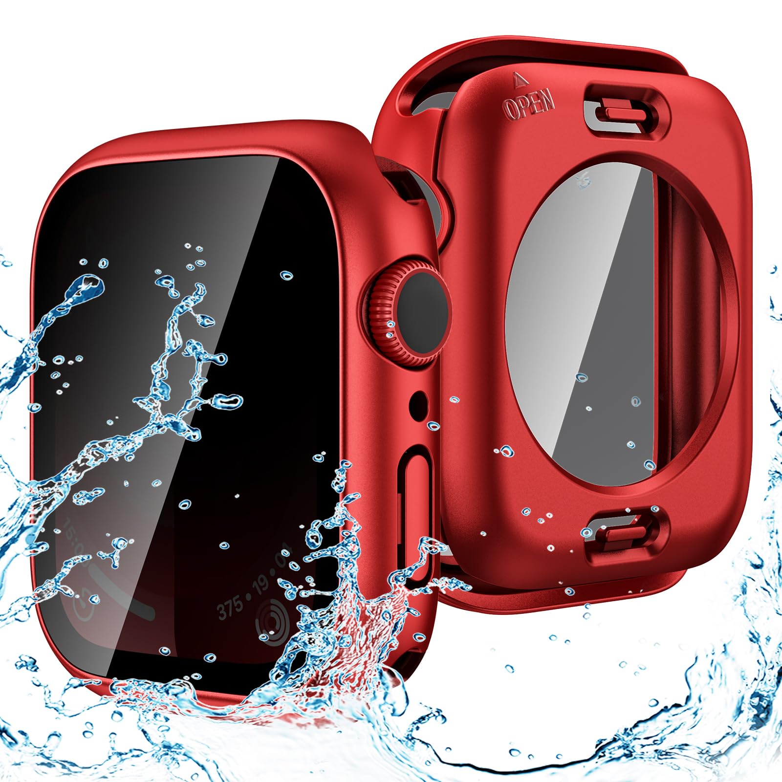 Goton Privacy Waterproof Case Compatible For Apple Watch Screen Protector 46Mm 42Mm 45Mm 44Mm 41Mm 40Mm Ultra 2 49Mm Se Series 1