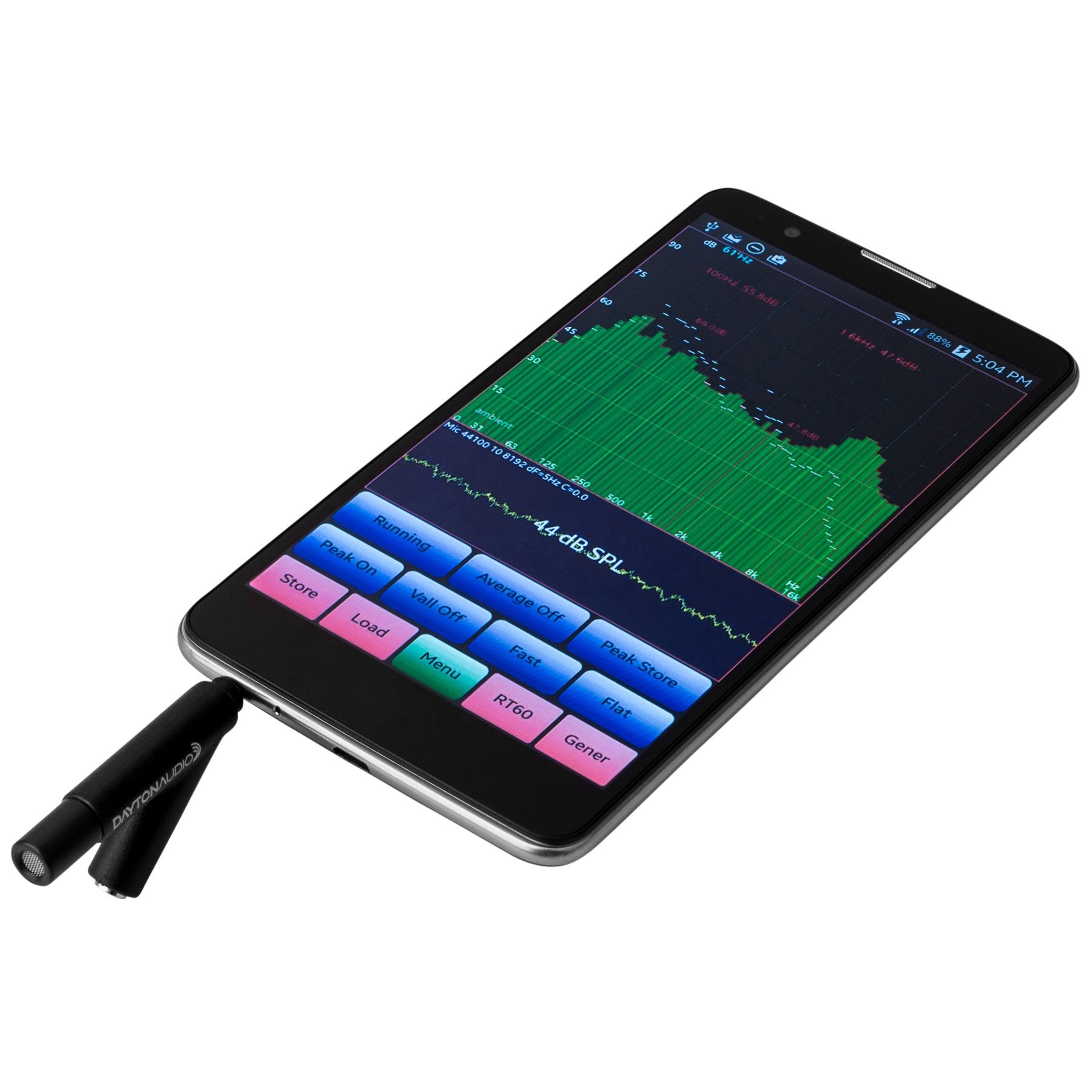 Dayton Audio Imm 6 Calibrated Measurement Microphone For Iphone, Ipad Tablet And Android,Black