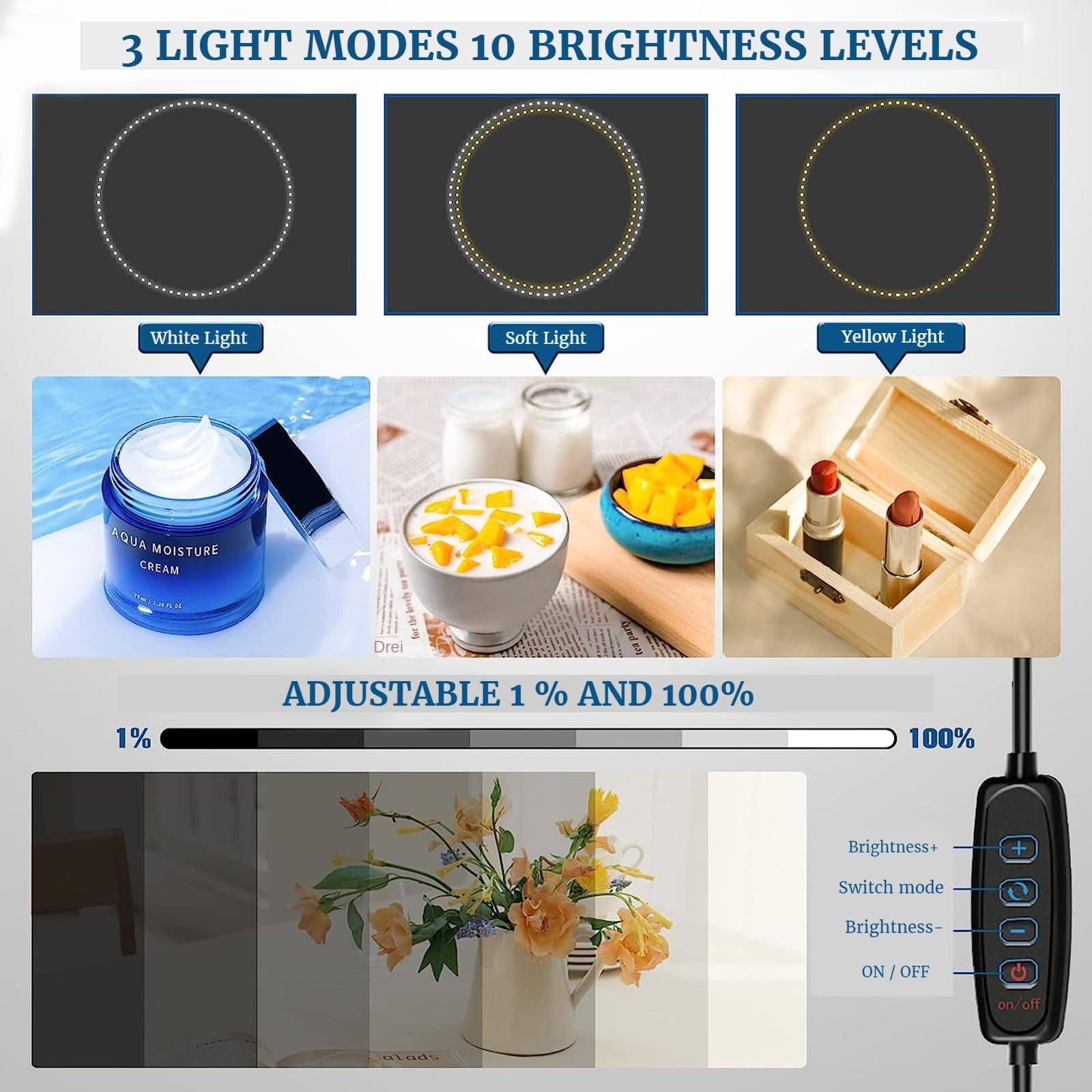 Portable Photo Studio Light Box, Puluz 16''X16'' Professional Dimmable Shooting Tent Kit With 160 Leds Lights & 6 Kinds Double S