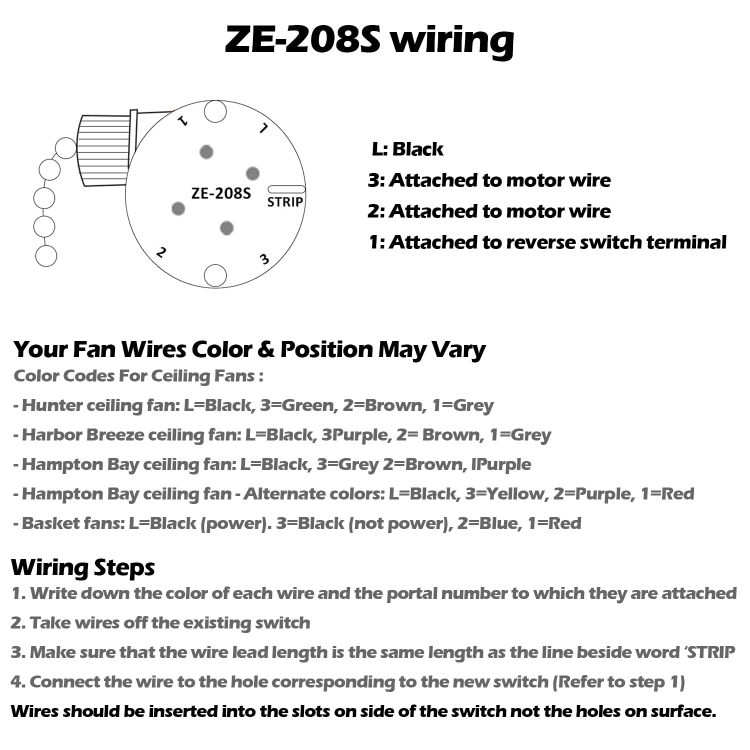 Zing Ear Ze 208S Pull Chain Switch,3 Speed Control Switch Compatible With Hunter Ceiling Fans, Lamps And Wall Lights (Bronze Pul