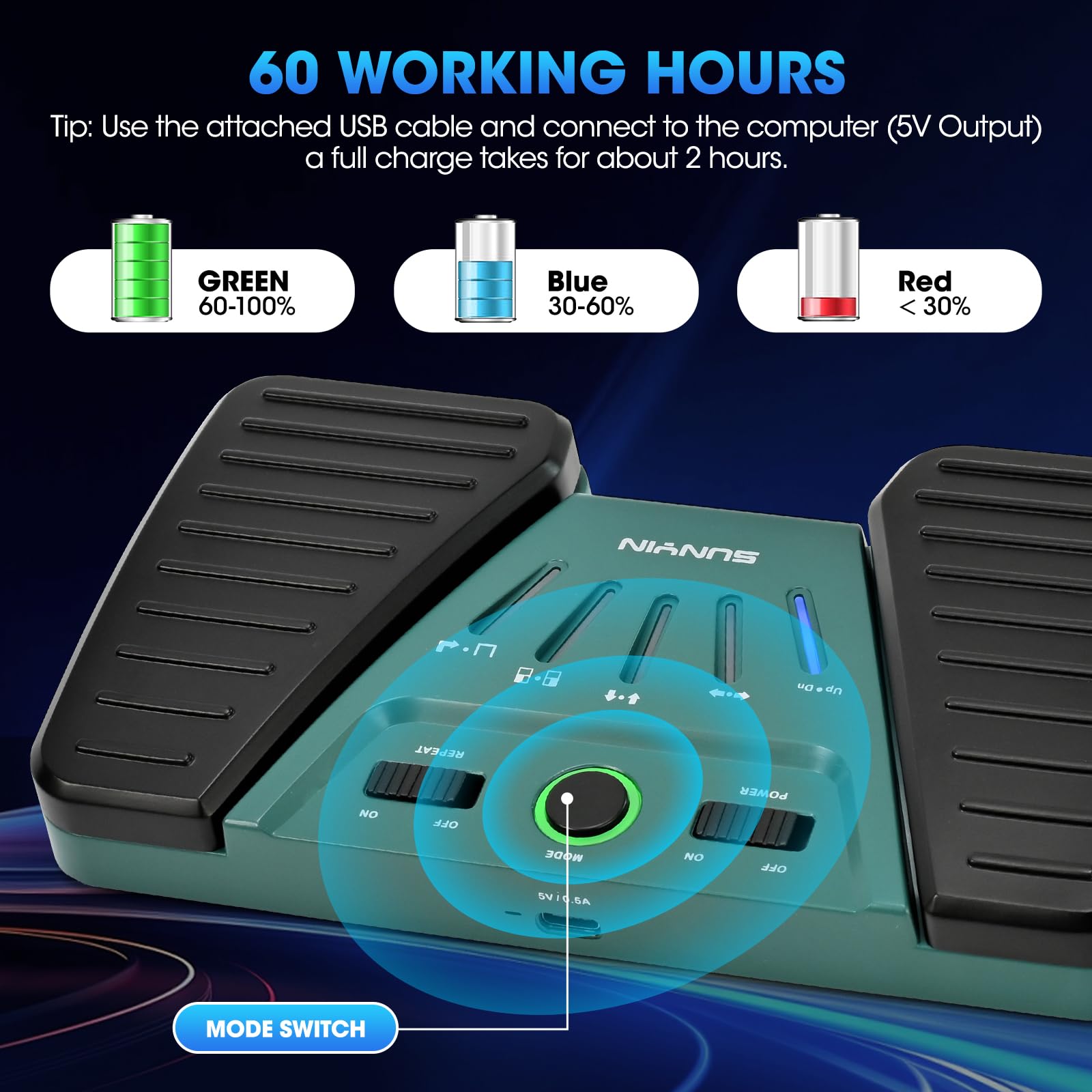 Wireless Page Turner Pedal Bluetooth Foot Pedal Music Page Turner Pedal For Phones Ipad Tablets Phone Rechargeable Hands Free Pa