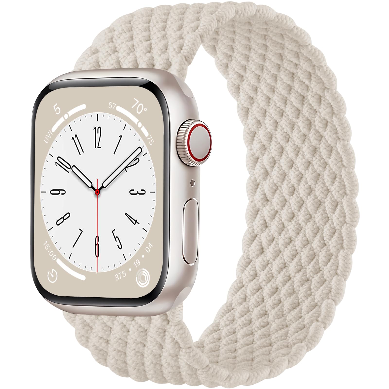 Zedoli Braided Solo Loop Compatible With Apple Watch Band 41Mm 40Mm 38Mm 42Mm 44Mm 45Mm 46Mm 49Mm Women Men, Stretchy Soft Nylon