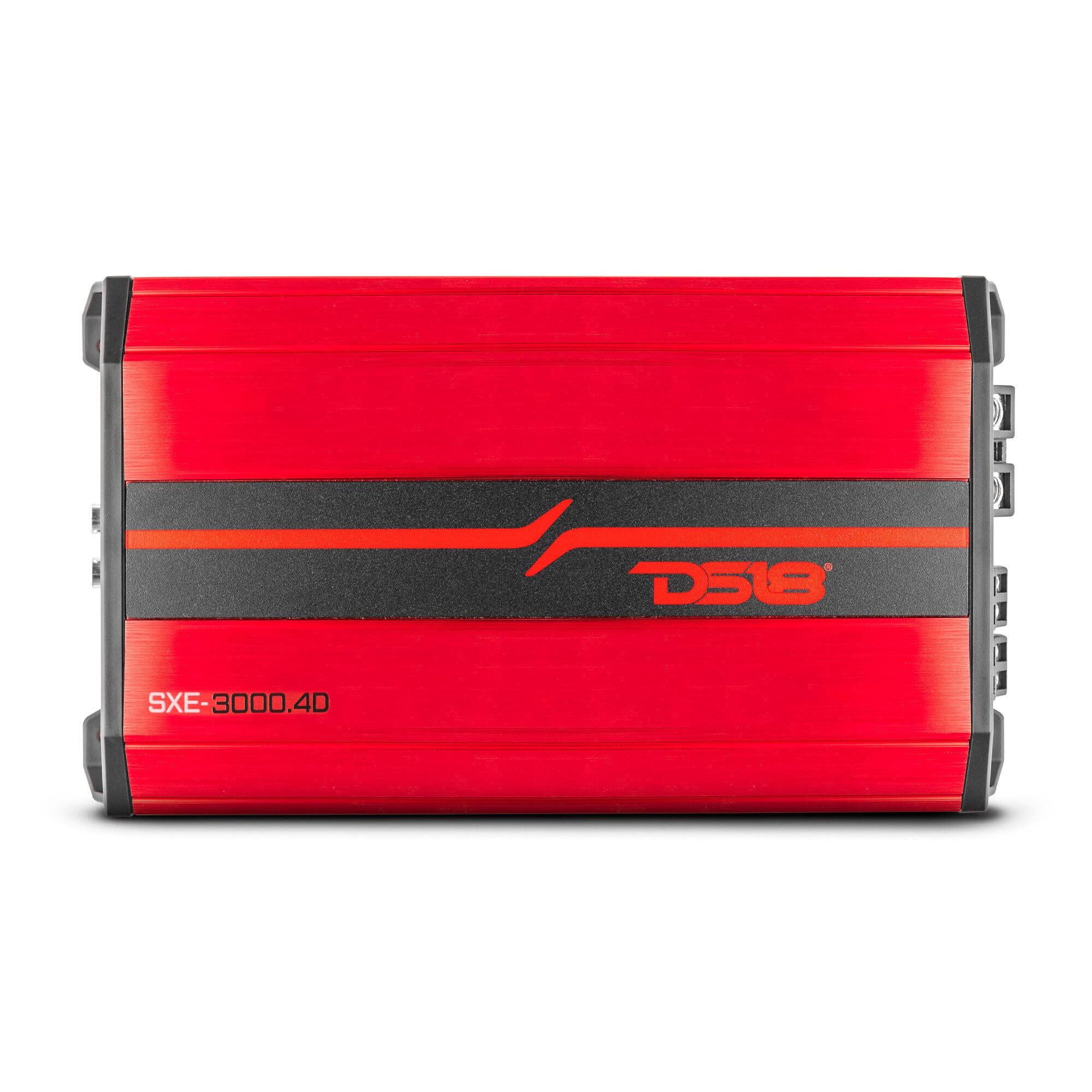 DS18 SXE-3000.4D/RD Car Amplifier Stereo Full-Range Class D 4-Channel 200x4 RMS @4 OHM 3000 Watts - Powerful and Compact Amp for