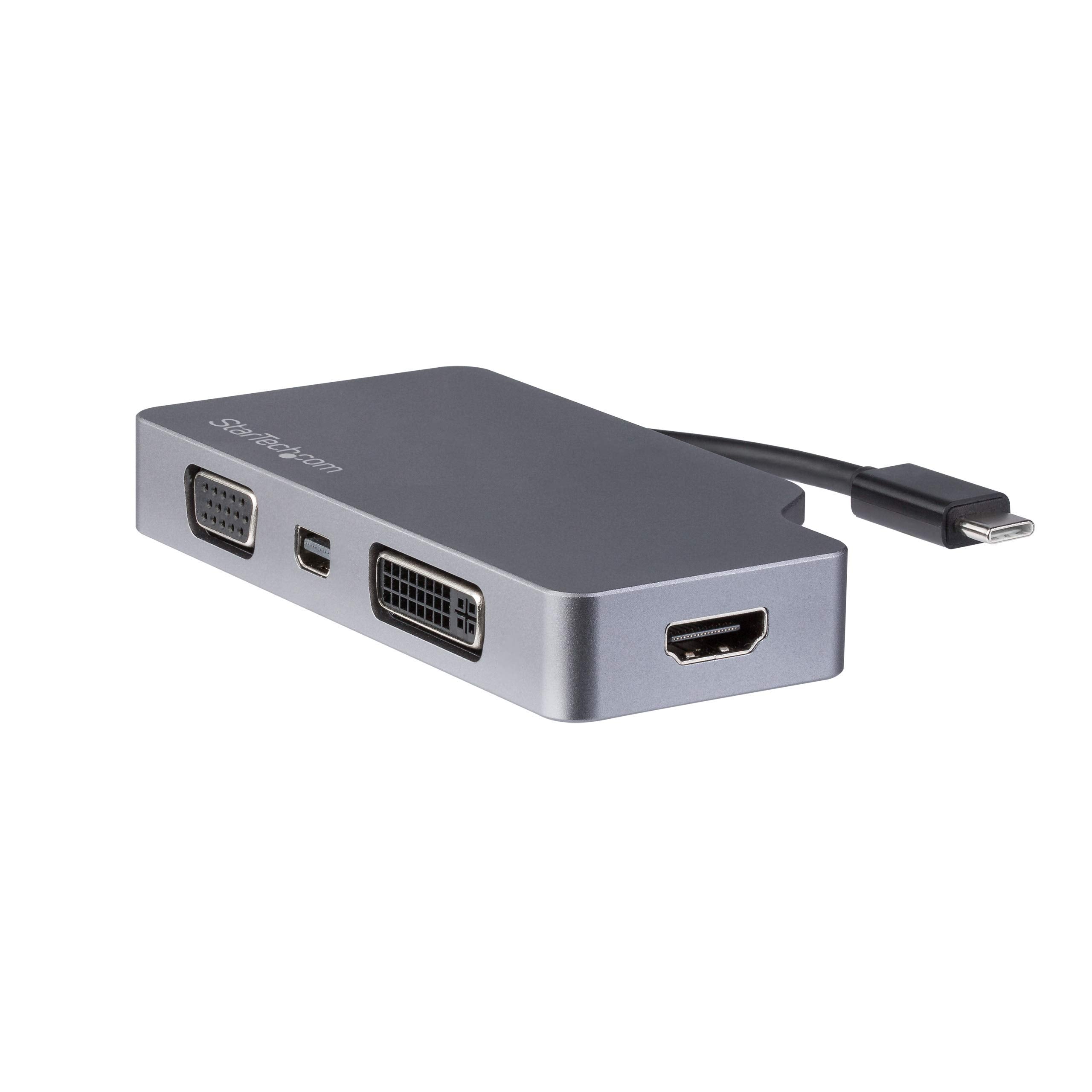 Startech.Com Usb C Multiport Video Adapter W/ Hdmi, Vga, Mini Displayport Or Dvi   Usb Type C Monitor Adapter To Hdmi 2.0 Or Mdp