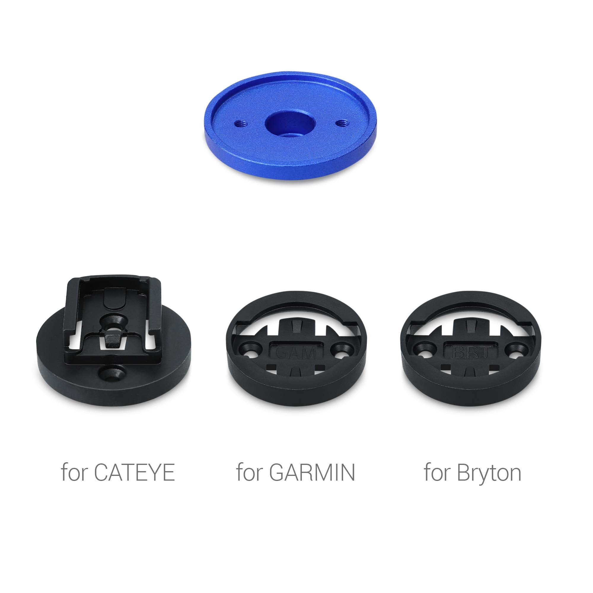 Kwmobile 1X Bicycle Mount Compatible With Garmin Edge/Bryton Rider/Cateye - Set Of 1 Top Cap Mounts For Bike Gps Navigation