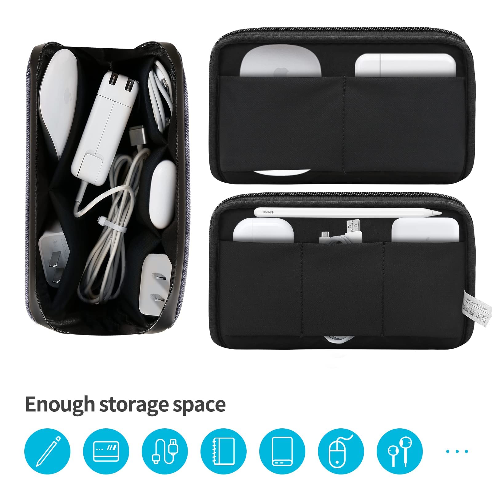 Electronic Organizer, Travel Cable Electronic Organizer Case Bag,Waterproof Organizer Small Storage Backpack Charger Organizer F