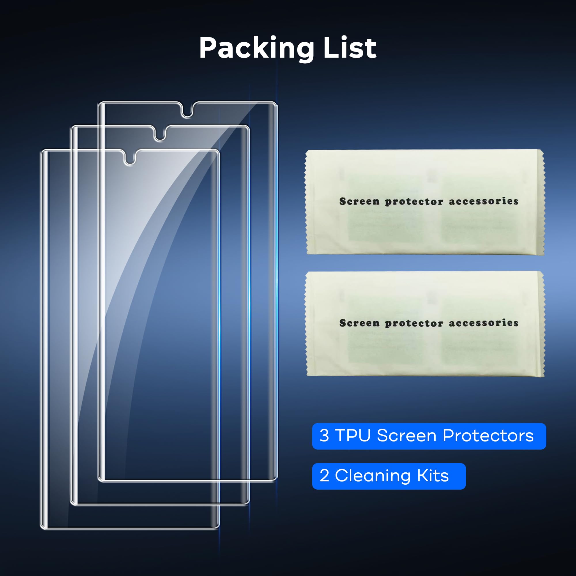 Fangtian 3 Pack Replacement Tpu Films For S23 Ultra/S22 Ultra Screen Protector [6.8 Inch]