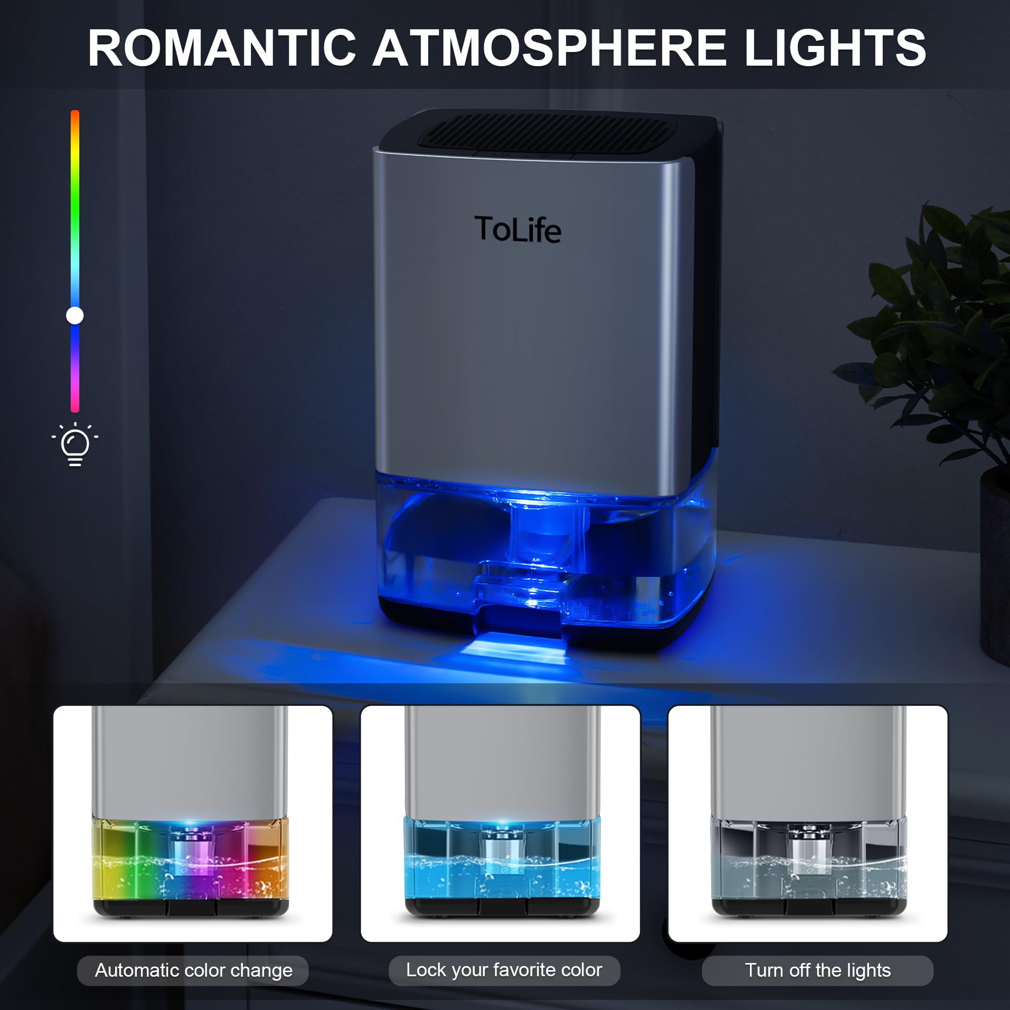 Dehumidifiers For Home 30 Oz Water Tank With Auto Off, Portable Small Dehumidifier For Room, Bathroom, Bedroom, Rv, Closet 500 S