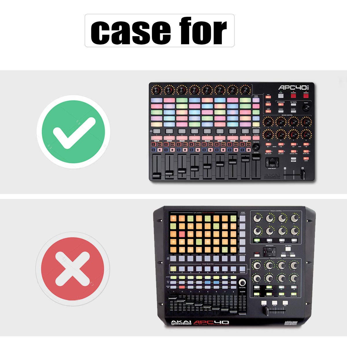 Co2Crea Hard Travel Case Replacement For Akai Professional Apc40 Mkii | Ableton Performance Controller
