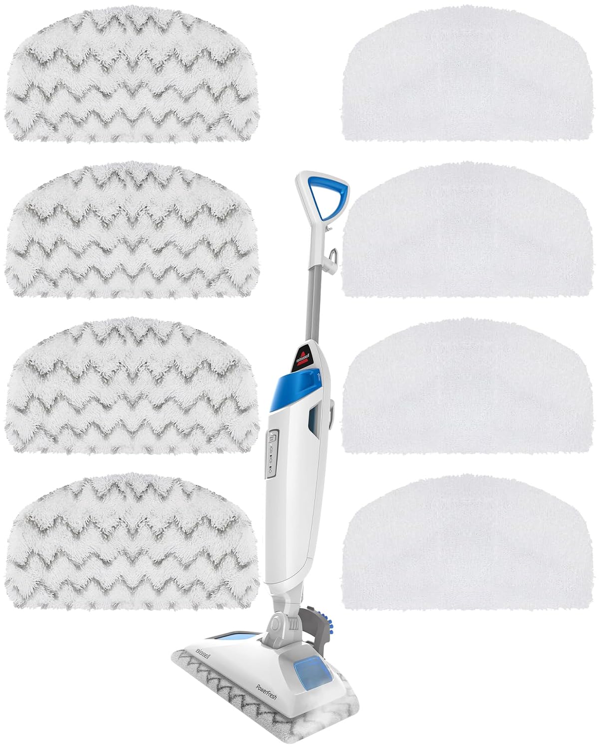 Dovcleing 8 Pack Steam Mop Replacement Pads For Bissell Powerfresh Steam Mop 1940 1440 1544 1806 2685A 2075 Series 1940A 19402 1