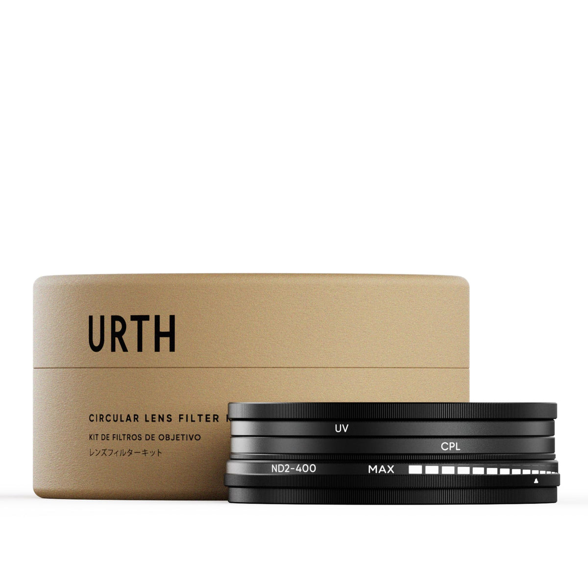 Urth 43Mm 3 In 1 Lens Filter Kit   Uv, Circular Polarizing (Cpl), Variable Neutral Density Nd2 400 Multi Coated Optical Glass, U