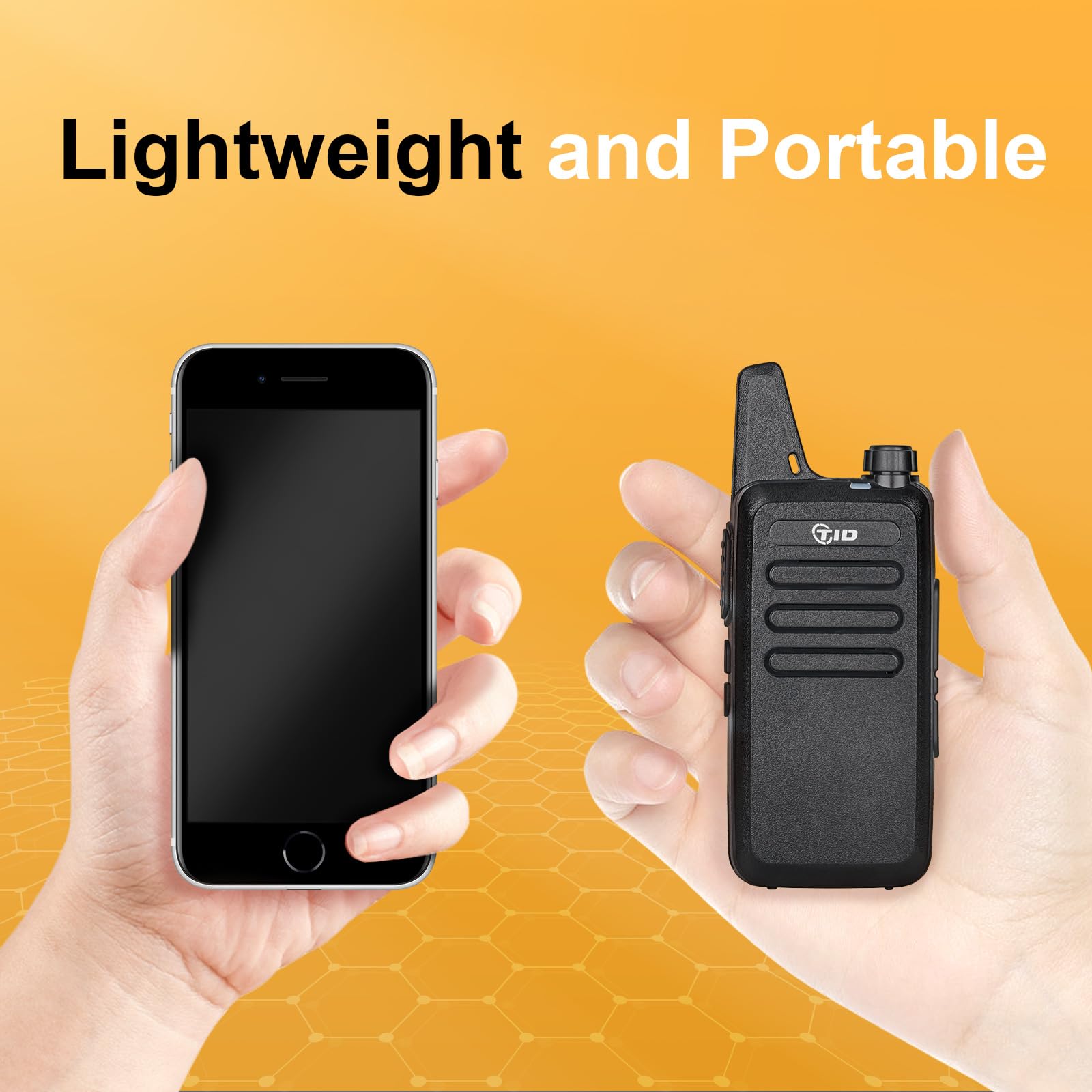 Tidradio Td M8S Walkie Talkies Rechargeable, Long Range Two Way Radio, 2 Way Radio For Adults, Mini Portable For Business Commer