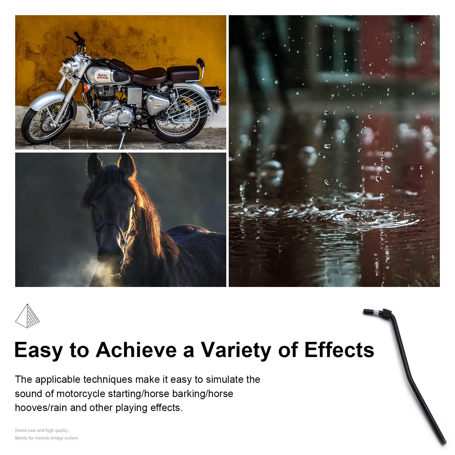 Maxcheer 6Mm Screw In Electric Guitar Tremolo Arm Whammy Bar Thread Whammy Bar For Floyd Rose Tremolo System, Electric Guitar Re