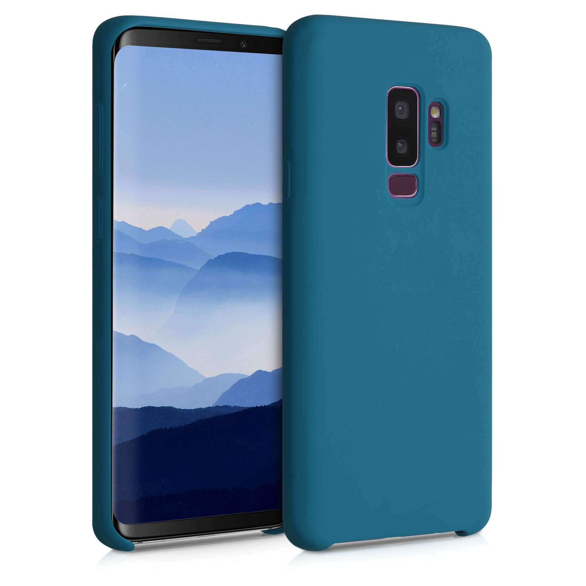 kwmobile Case Compatible with Samsung Galaxy S9 Plus Case - TPU Silicone Phone Cover with Soft Finish - Teal Matte