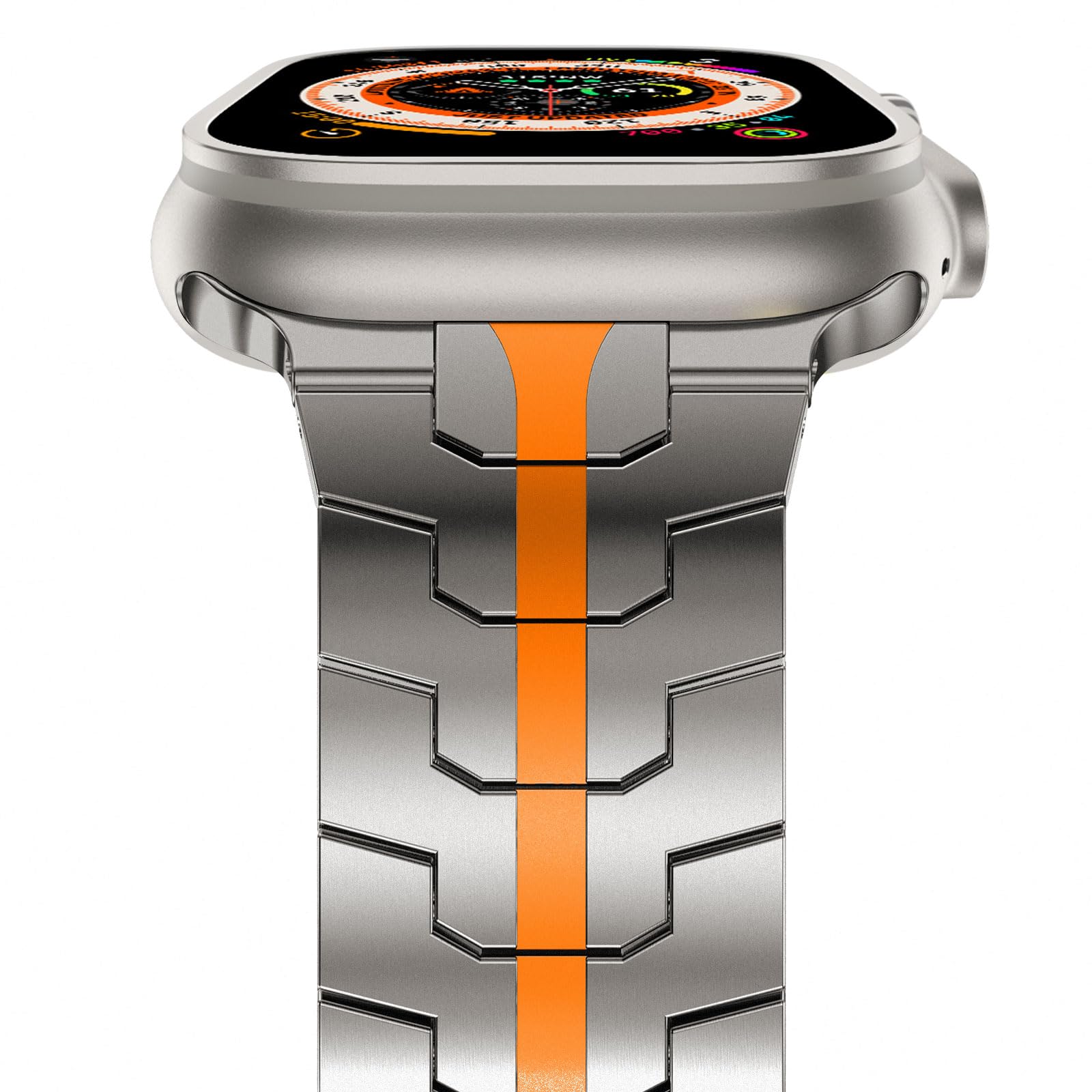 Chanchy Stainless Steel Band For Apple Watch Ultra 2 Band 49Mm 46Mm 45Mm 44Mm, Metal Strap With Folding Clasp For Apple Watch Se