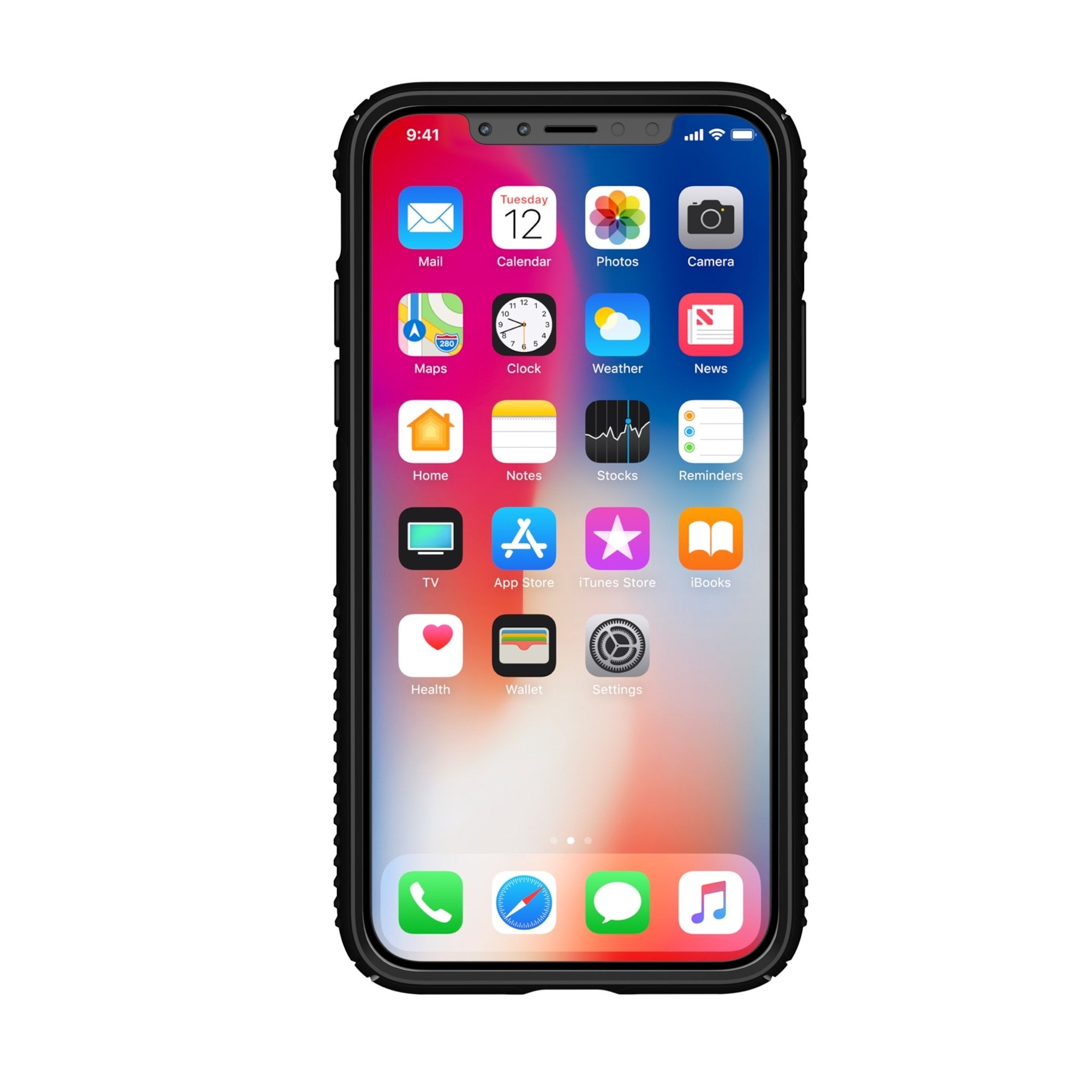 Speck Products Presidio Grip Case For Iphone Xs/Iphone X, Black/Black