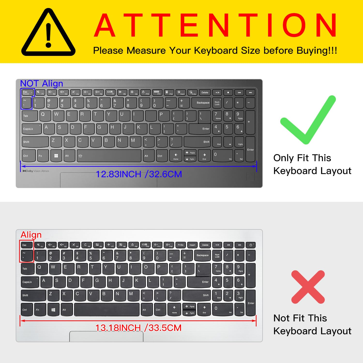 Keyboard Cover For 2024 2023 Lenovo Ideapad Flex 5 16'' / Yoga 7 7I 15.6 16'' / 2024 Ideapad 3 3I 5 5I 15.6/ Ideapad 1 1I 15.6 /
