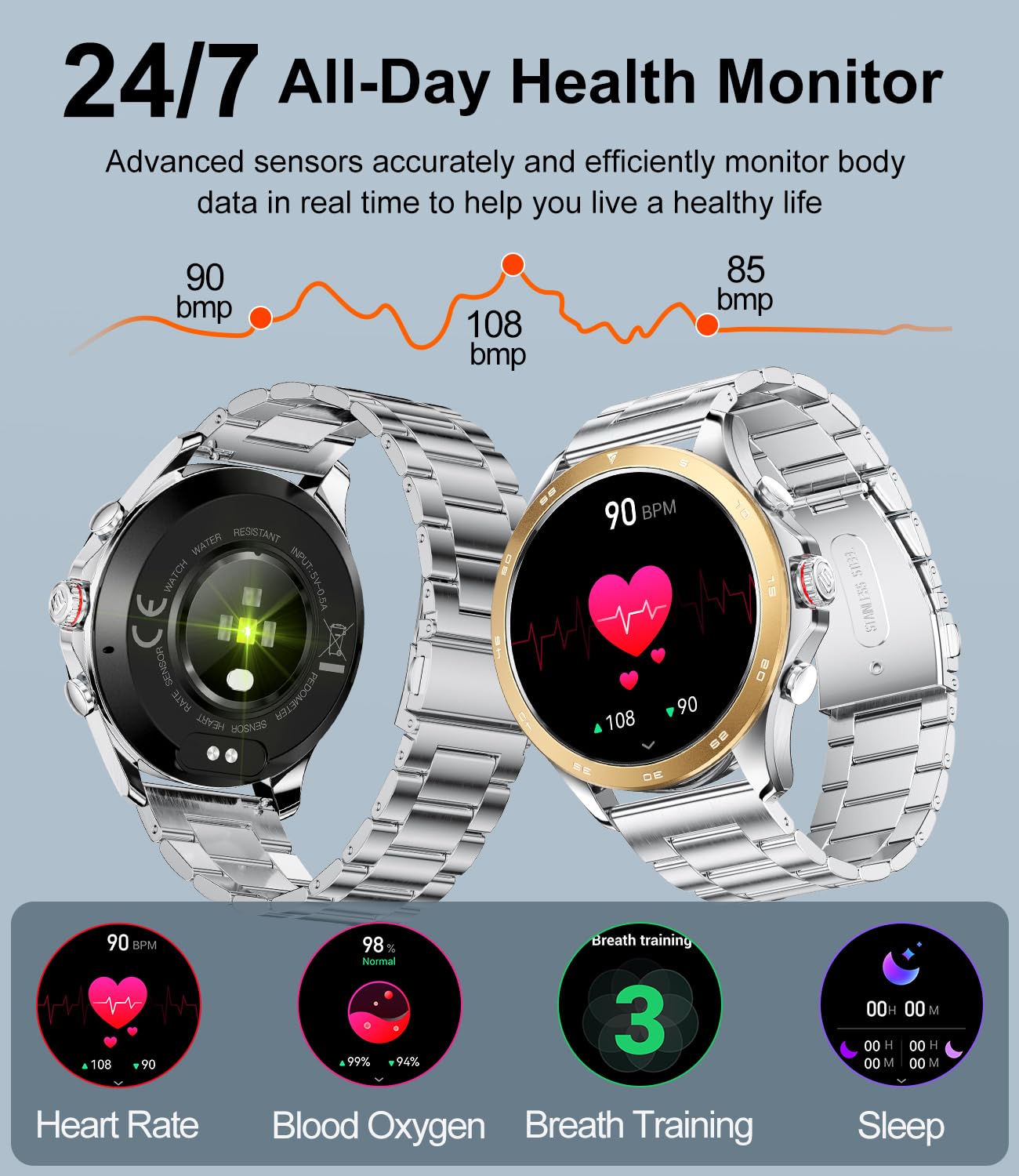 Lige Smart Watches For Men,1.32 Inch Smart Watch With Bluetooth Calls/Message Push, 20 Sport Modes,Ip67 Waterproof Mens Smartwat