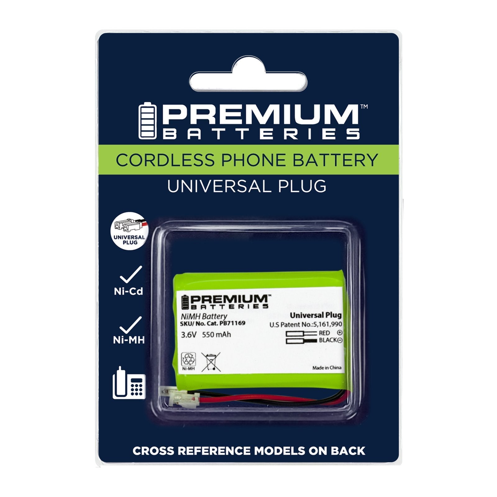 Premium Batteries Universal Cordless Phone Battery Aaa*3 Bt 446, 89 1323 00 00, Batt 9600 And 100S More