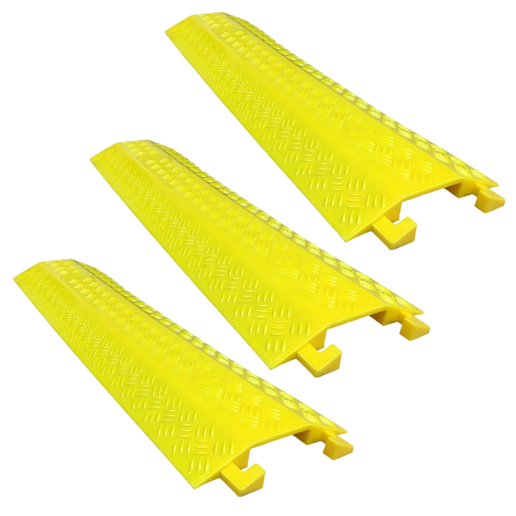 Ez Runner Pvc Drop Over Cable Ramp   Single Channel   Yellow (Pack Of 3)