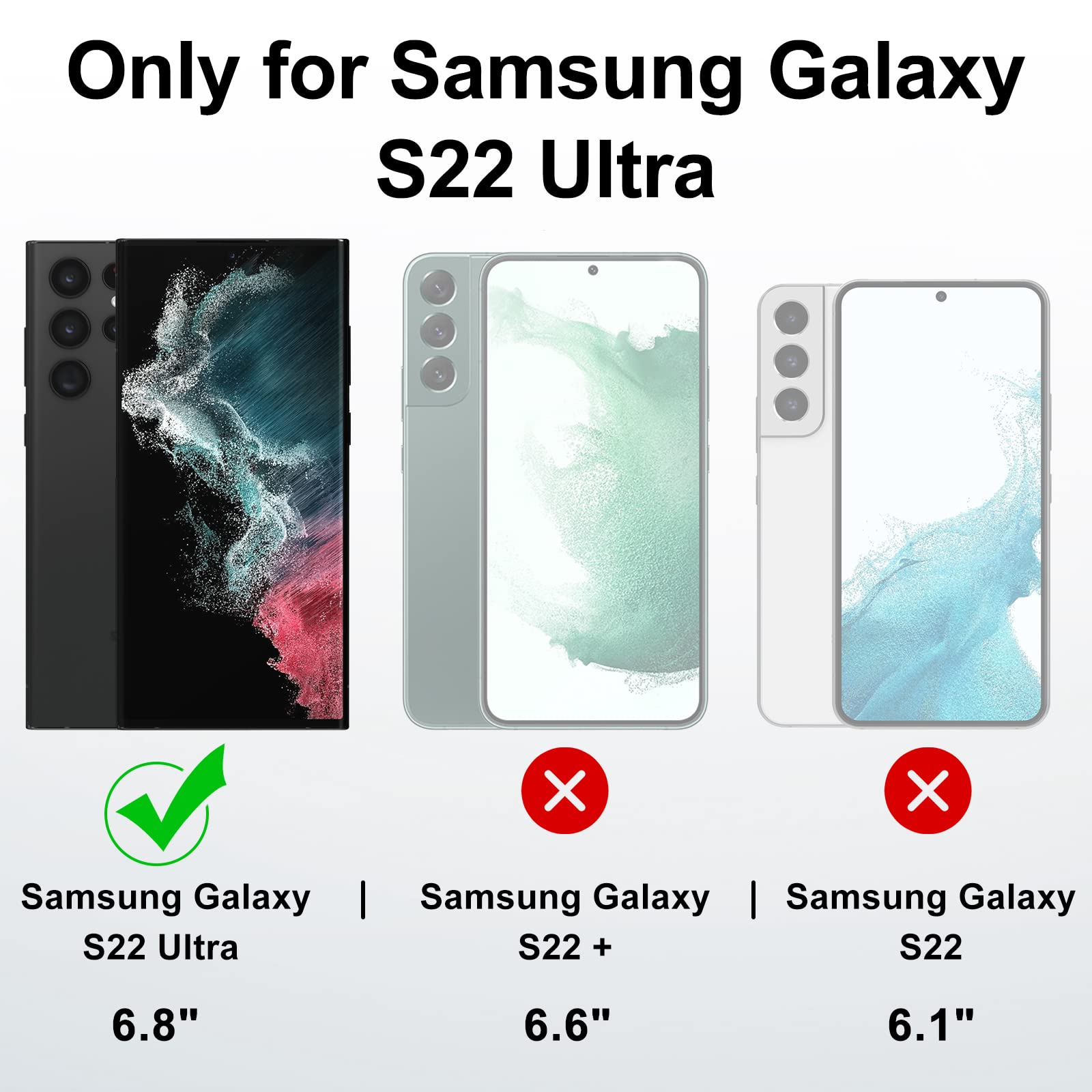 Jame For Samsung Galaxy S22 Ultra Case, [Not For S22 Or S22 Plus], Slim Soft Bumper Protective Case For Samsung S22 Ultra Case,