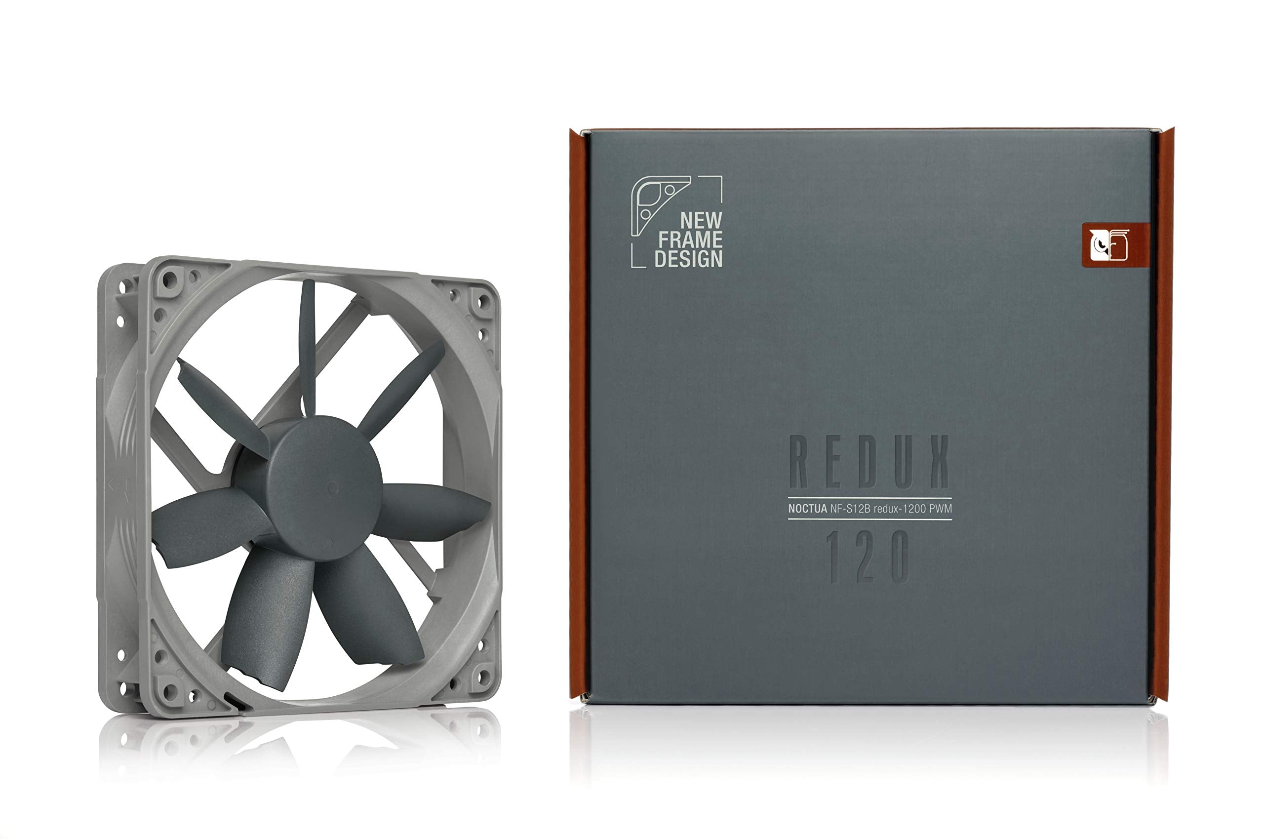 Noctua Nf S12B Redux 1200 Pwm, High Performance Cooling Fan, 4 Pin, 1200 Rpm (120Mm, Grey)
