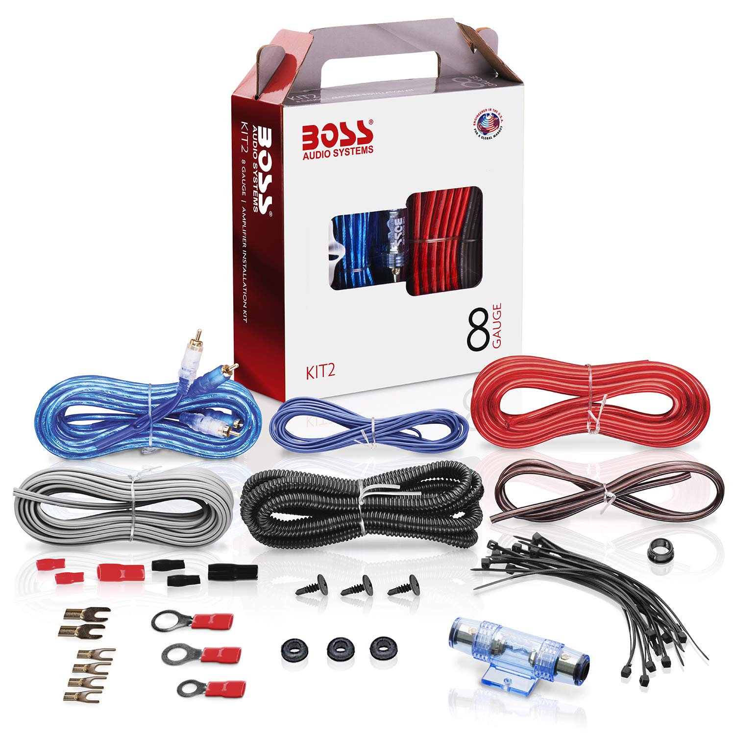 Boss Complete 8 Gauge Amplifier Installation Kit
