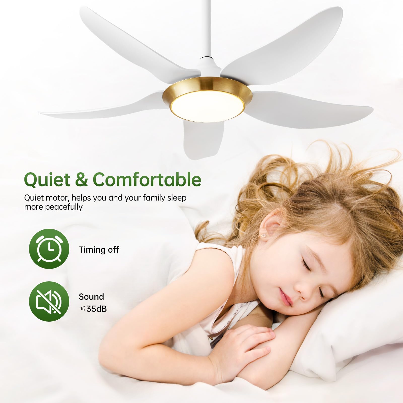 42'' Low Profile Ceiling Fan With Lights, Remote & App Control, Dimmable Led With Rgb Function, 6 Speed Reversible Dc Motor, Qui