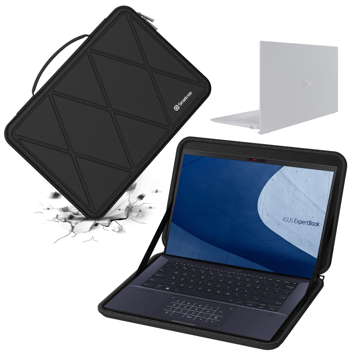 Smatree Hard EVA Protective Sleeve Case Compatible for 14 inch ASUS Zenbook 14 UM3406, for 14 inch ASUS Zenbook Duo UX8406, for 14 inch ASUS ExpertBook B9 OLED B9403 Notebook Bag (X8038)