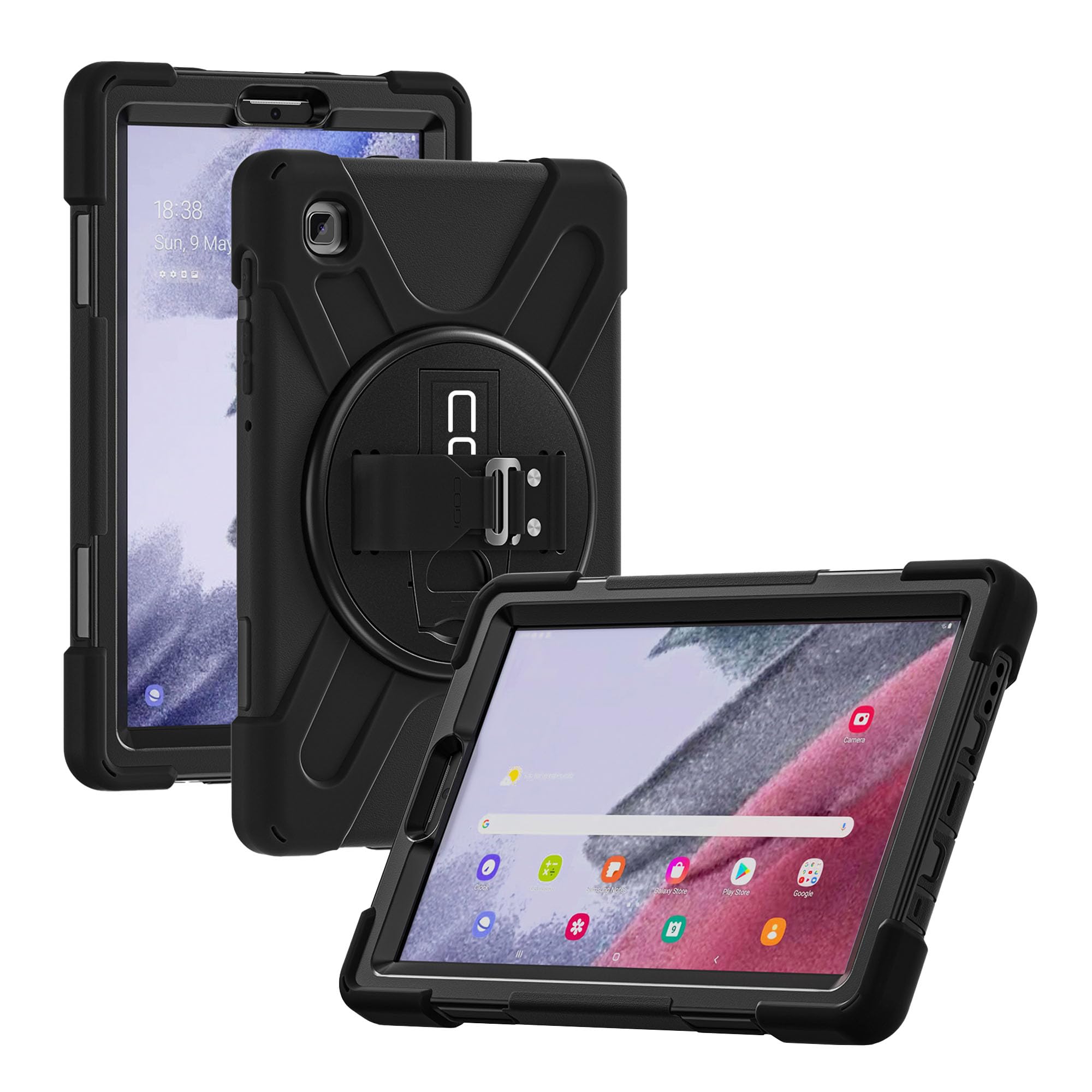 CODi Rugged Case for Samsung Galaxy Tab A7 Lite (SM-T225) with Integrated Screen Protector, Kickstand & Hand Strap