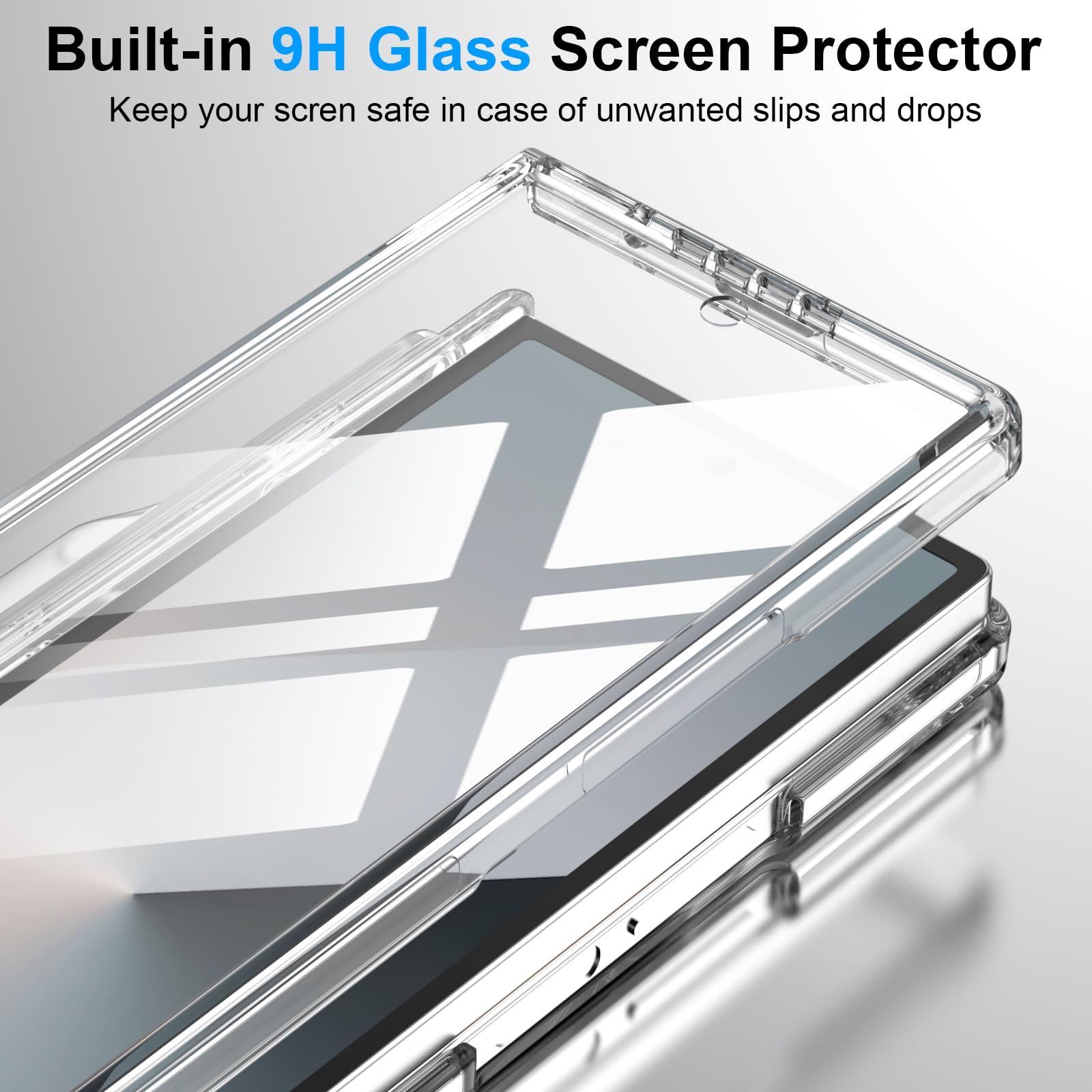 Dakorie For Samsung Z Fold 6 Case Clear Magsafe With Hinge Protection Built-In S Pen Holder & Hd Glass Screen Protector Shockpro