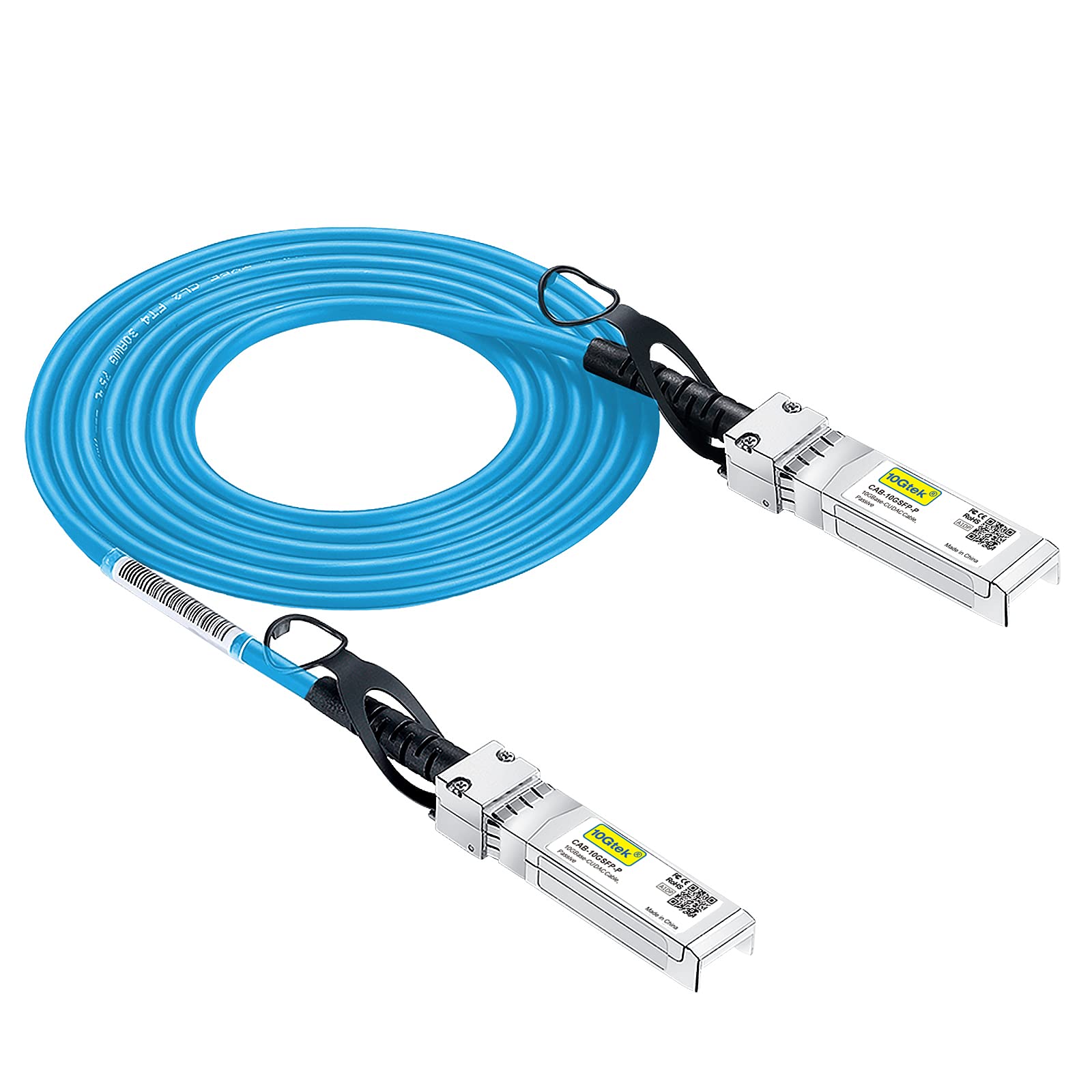[Blue] Colored 10G Sfp+ Dac Cable   Twinax Sfp Cable For Ubiquiti Unifi Devices, 2 Meter(6.5Ft)